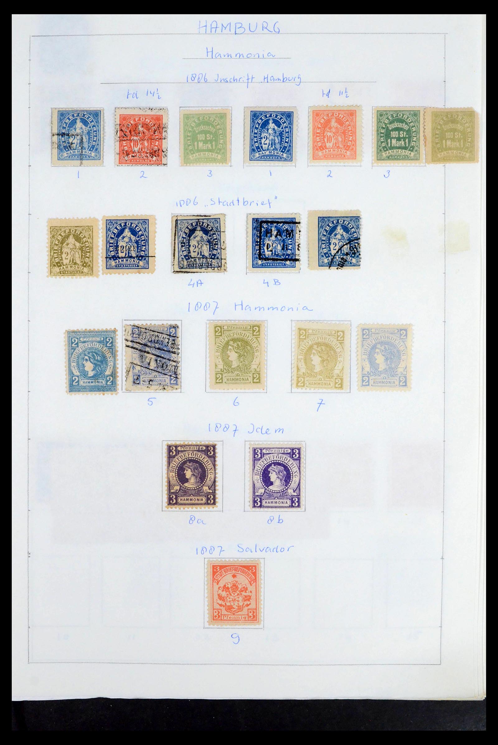 39425 0141 - Postzegelverzameling 39425 Duitsland stadspost 1880-1905.