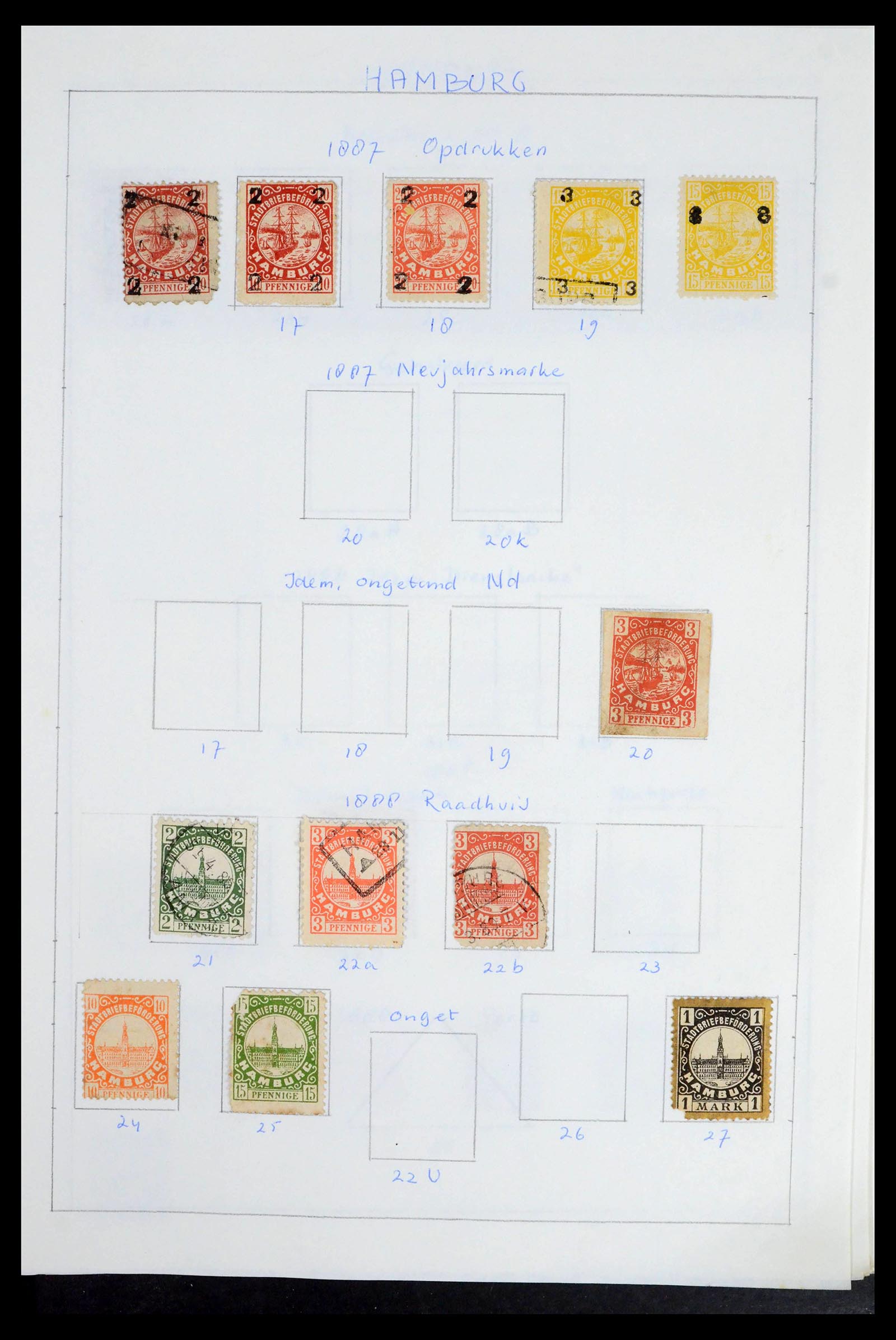 39425 0144 - Postzegelverzameling 39425 Duitsland stadspost 1880-1905.