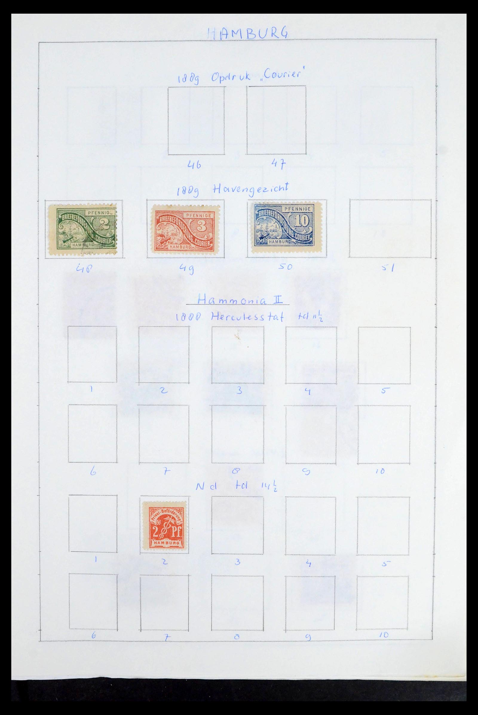 39425 0148 - Postzegelverzameling 39425 Duitsland stadspost 1880-1905.