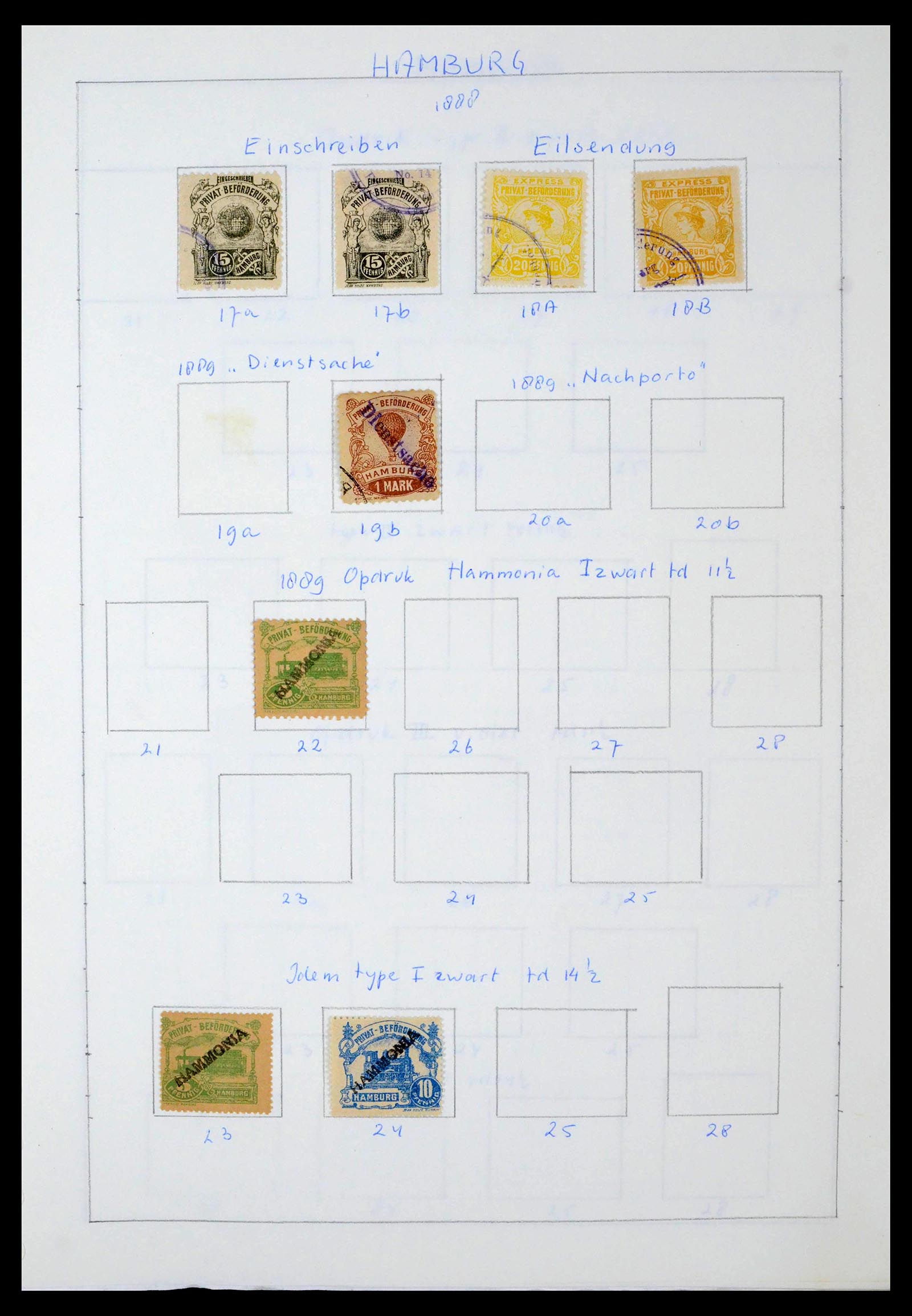 39425 0150 - Postzegelverzameling 39425 Duitsland stadspost 1880-1905.