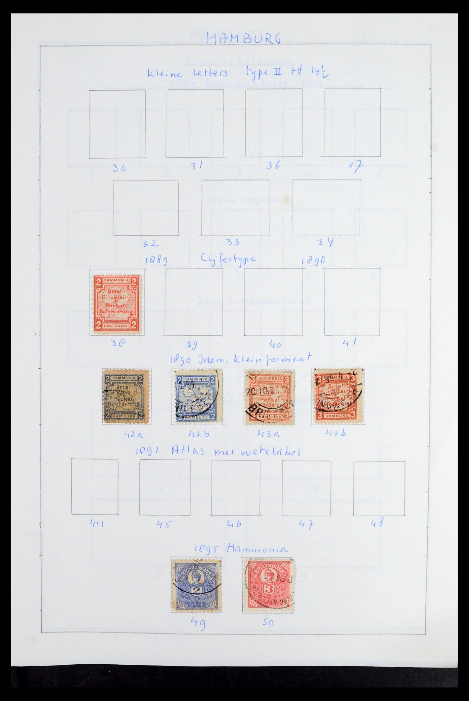 39425 0151 - Postzegelverzameling 39425 Duitsland stadspost 1880-1905.