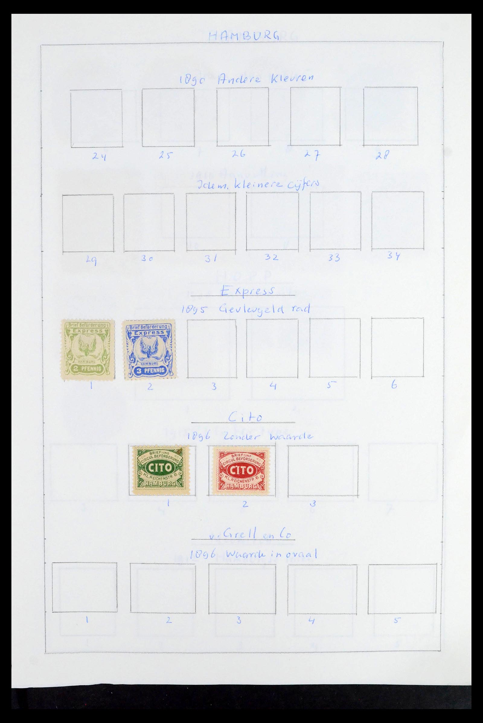 39425 0152 - Postzegelverzameling 39425 Duitsland stadspost 1880-1905.