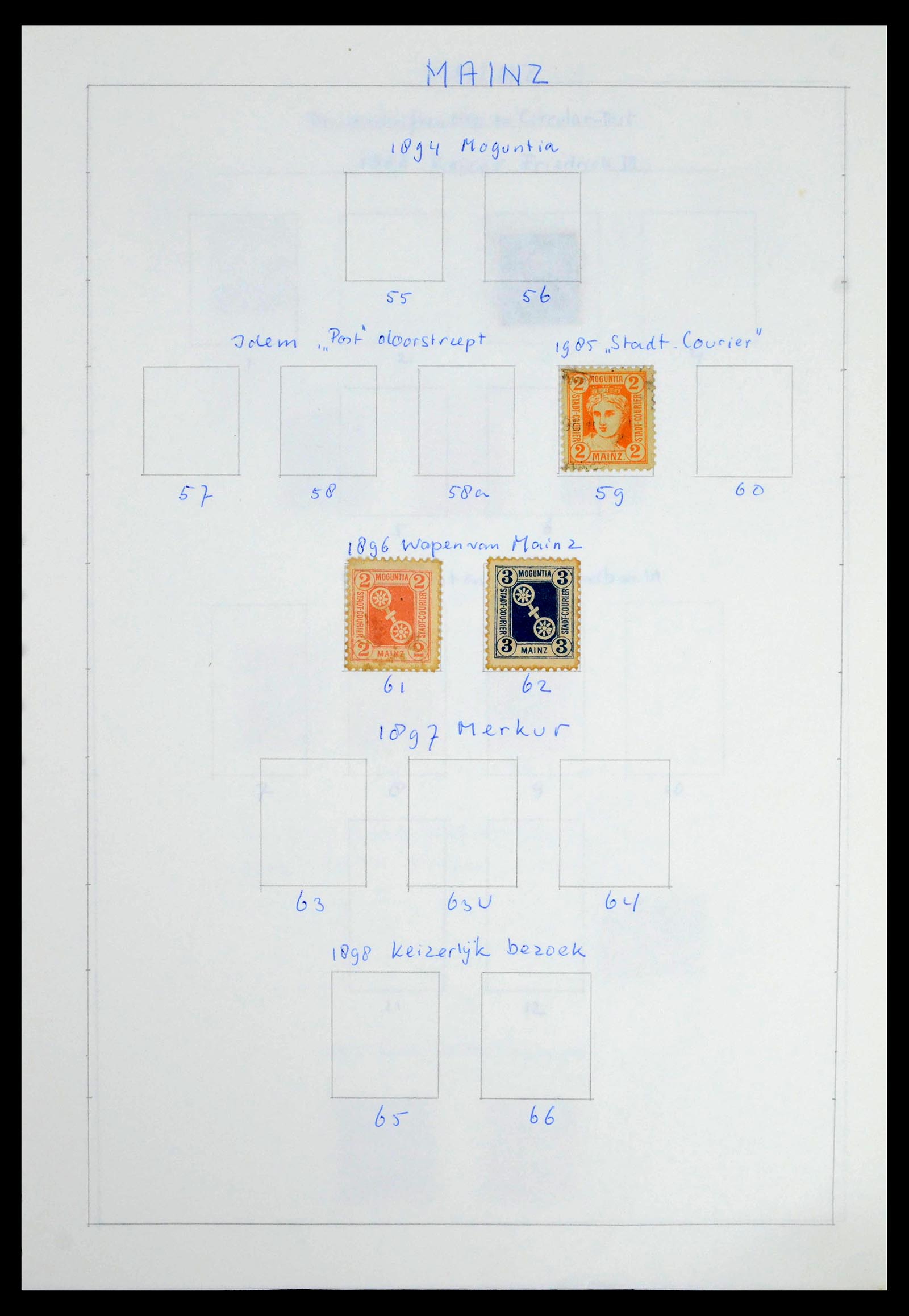 39425 0202 - Postzegelverzameling 39425 Duitsland stadspost 1880-1905.