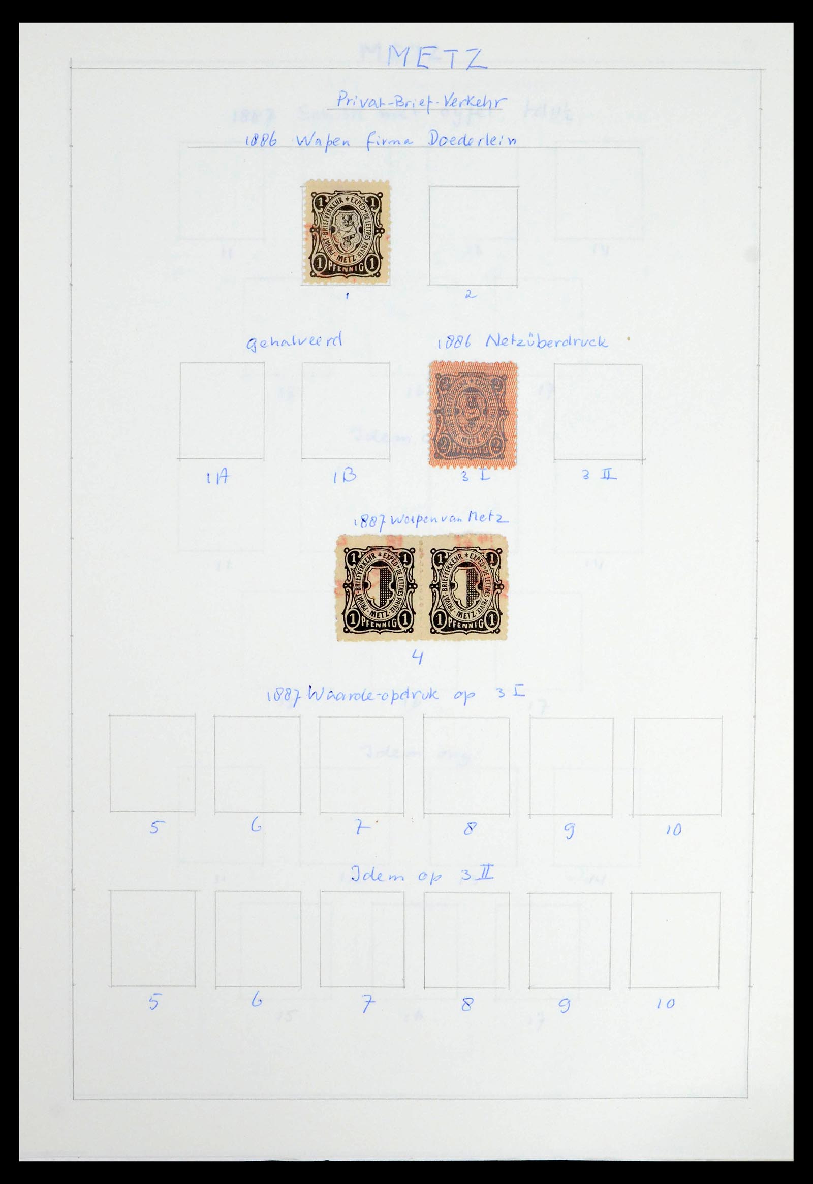 39425 0207 - Postzegelverzameling 39425 Duitsland stadspost 1880-1905.