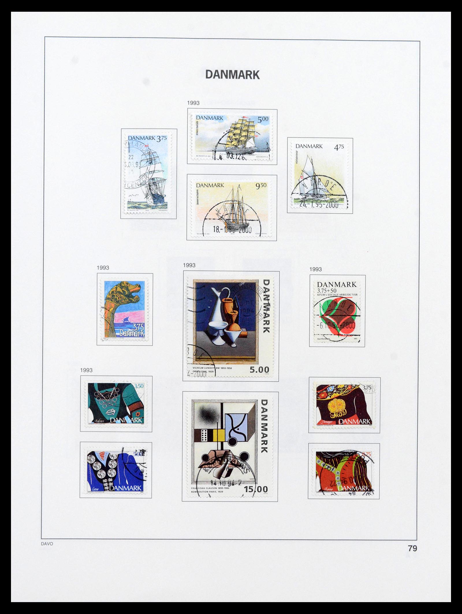 39428 0081 - Postzegelverzameling 39428 Denemarken 1851-2019.
