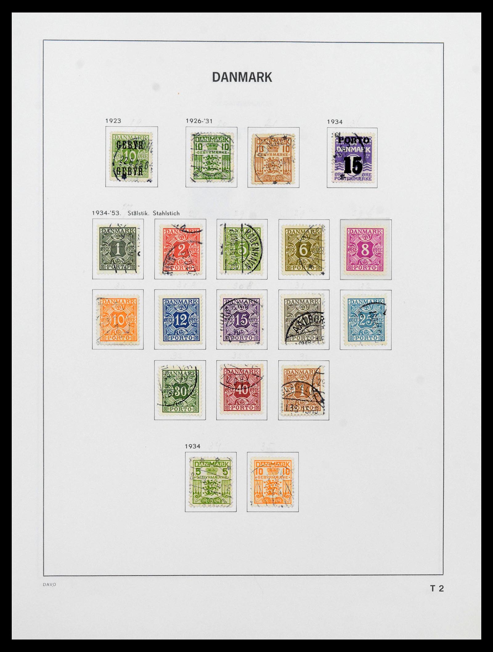 39428 0090 - Postzegelverzameling 39428 Denemarken 1851-2019.
