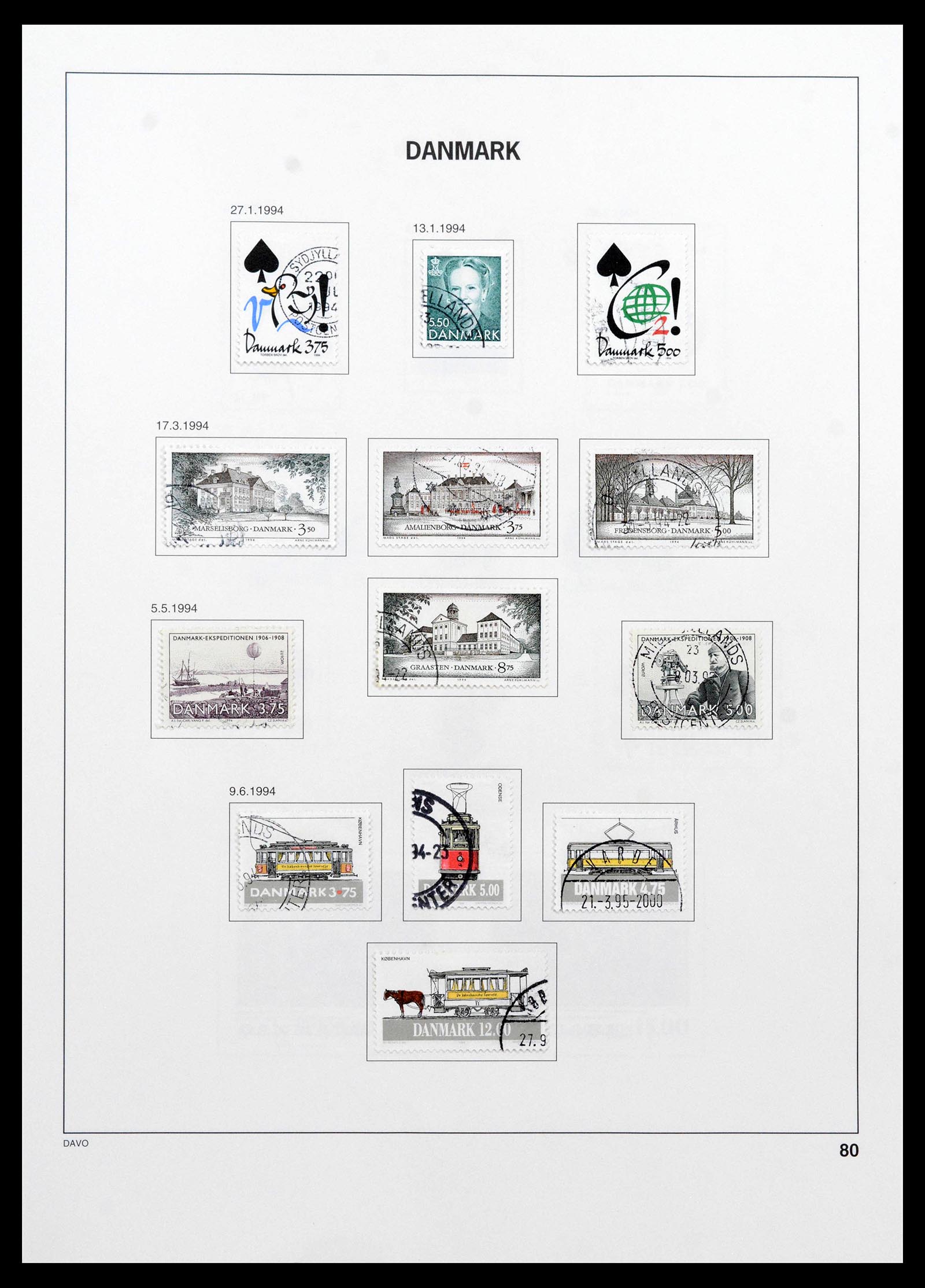 39428 0100 - Postzegelverzameling 39428 Denemarken 1851-2019.