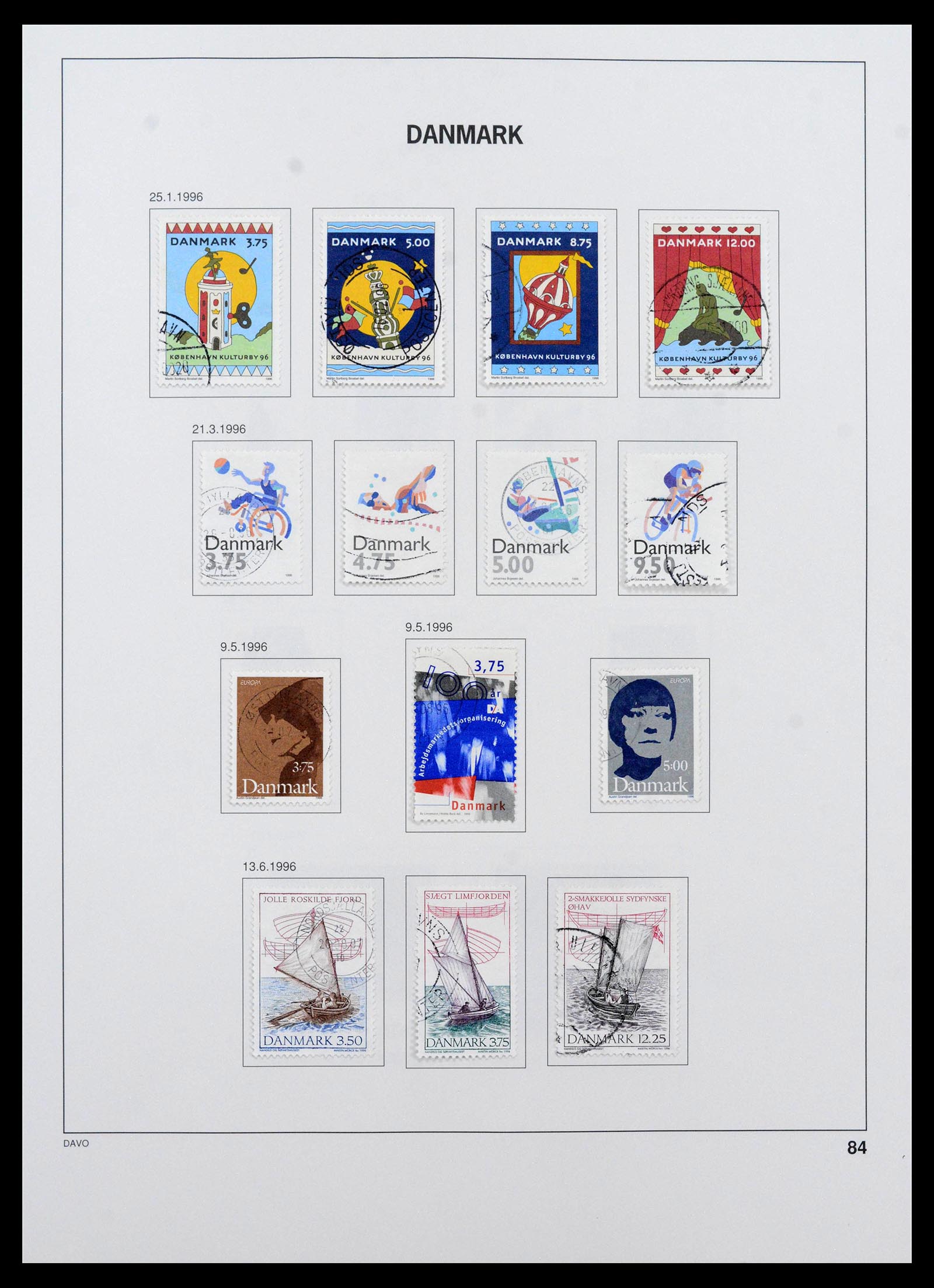 39428 0104 - Postzegelverzameling 39428 Denemarken 1851-2019.