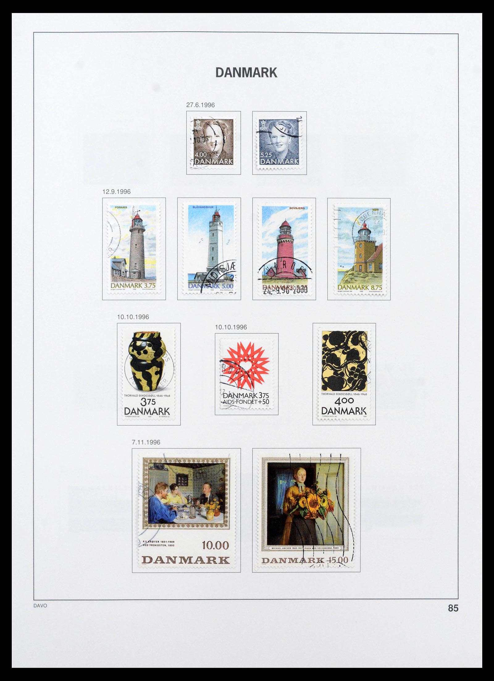 39428 0105 - Postzegelverzameling 39428 Denemarken 1851-2019.