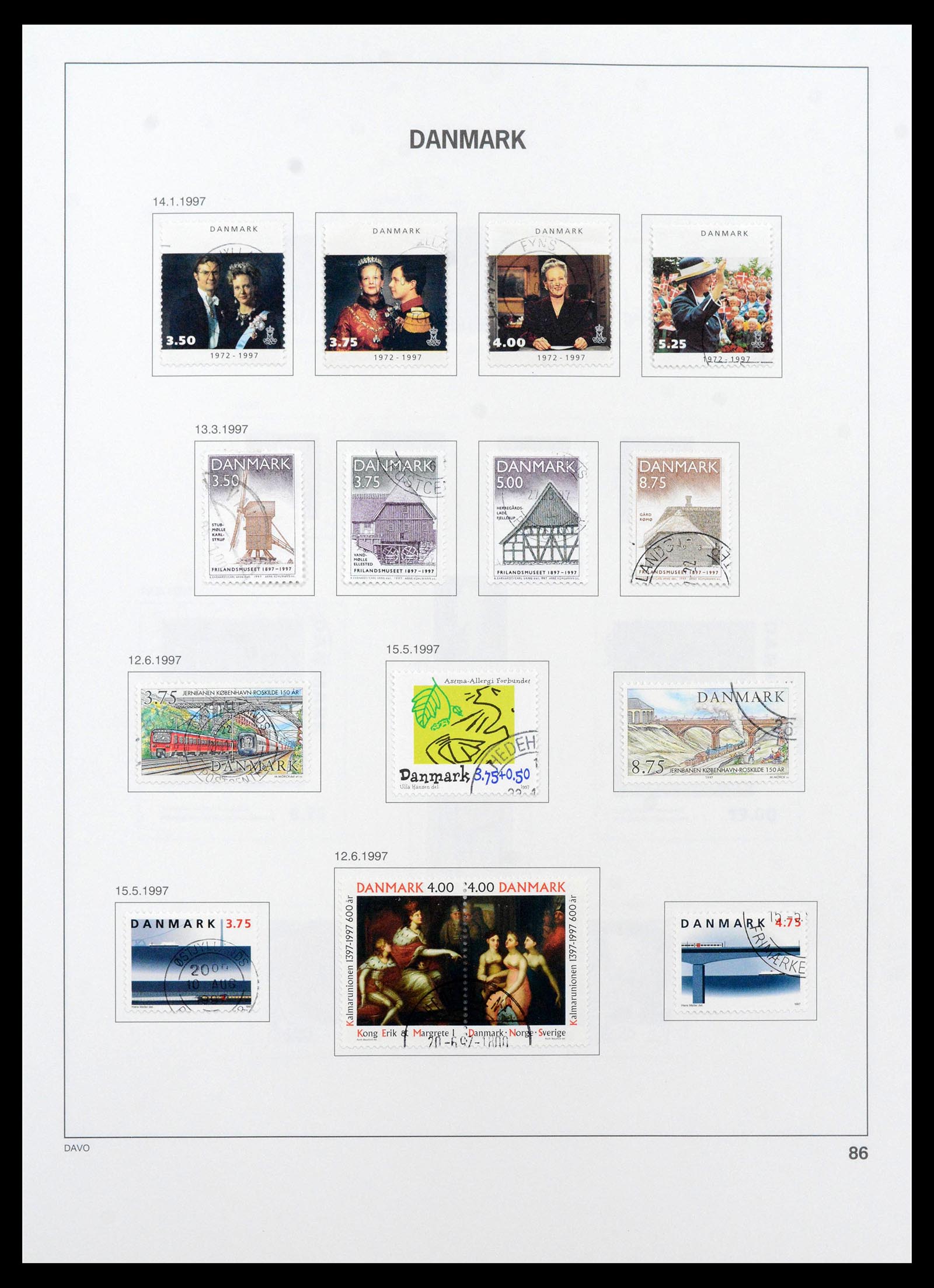39428 0106 - Postzegelverzameling 39428 Denemarken 1851-2019.