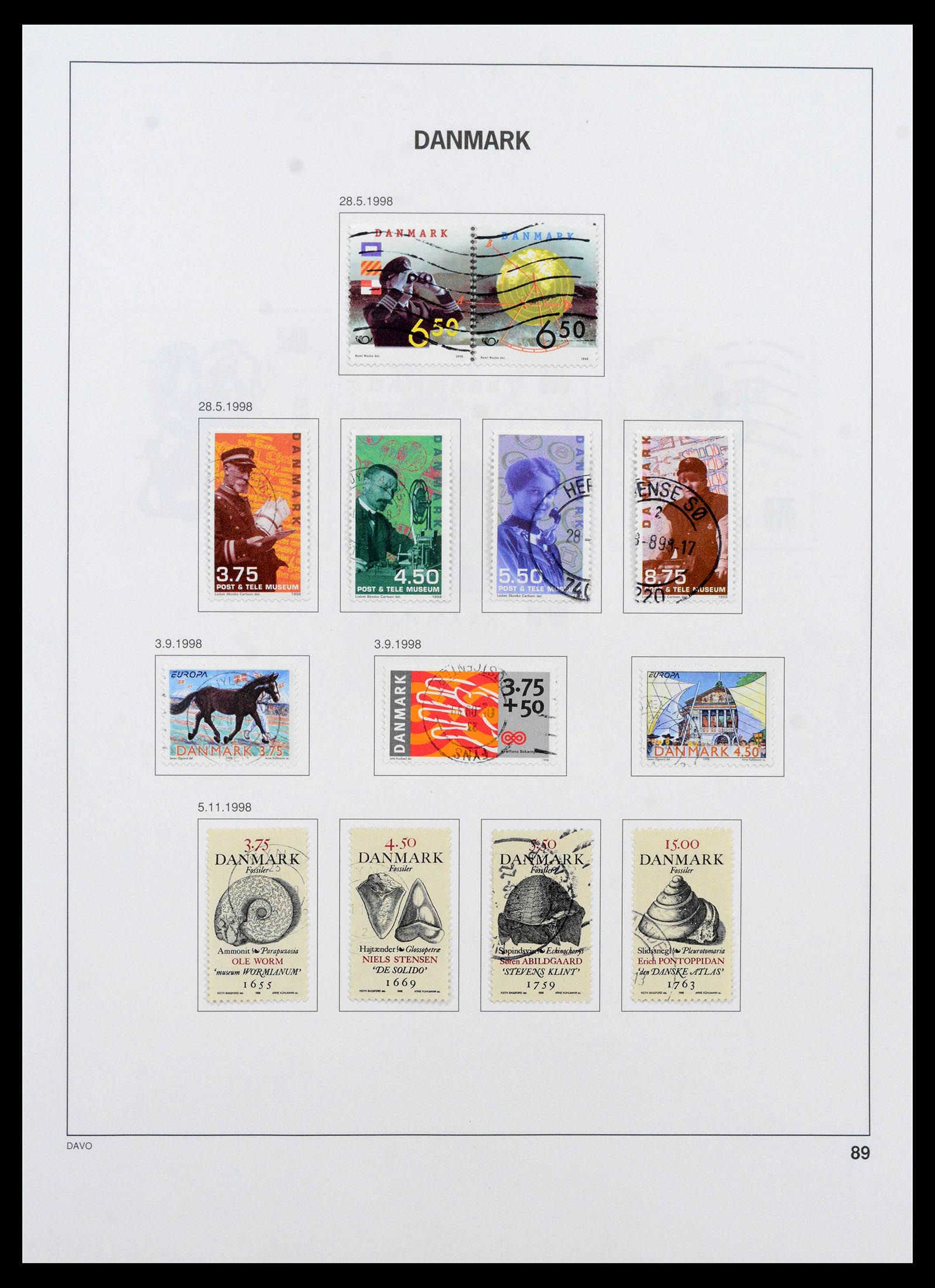 39428 0110 - Postzegelverzameling 39428 Denemarken 1851-2019.