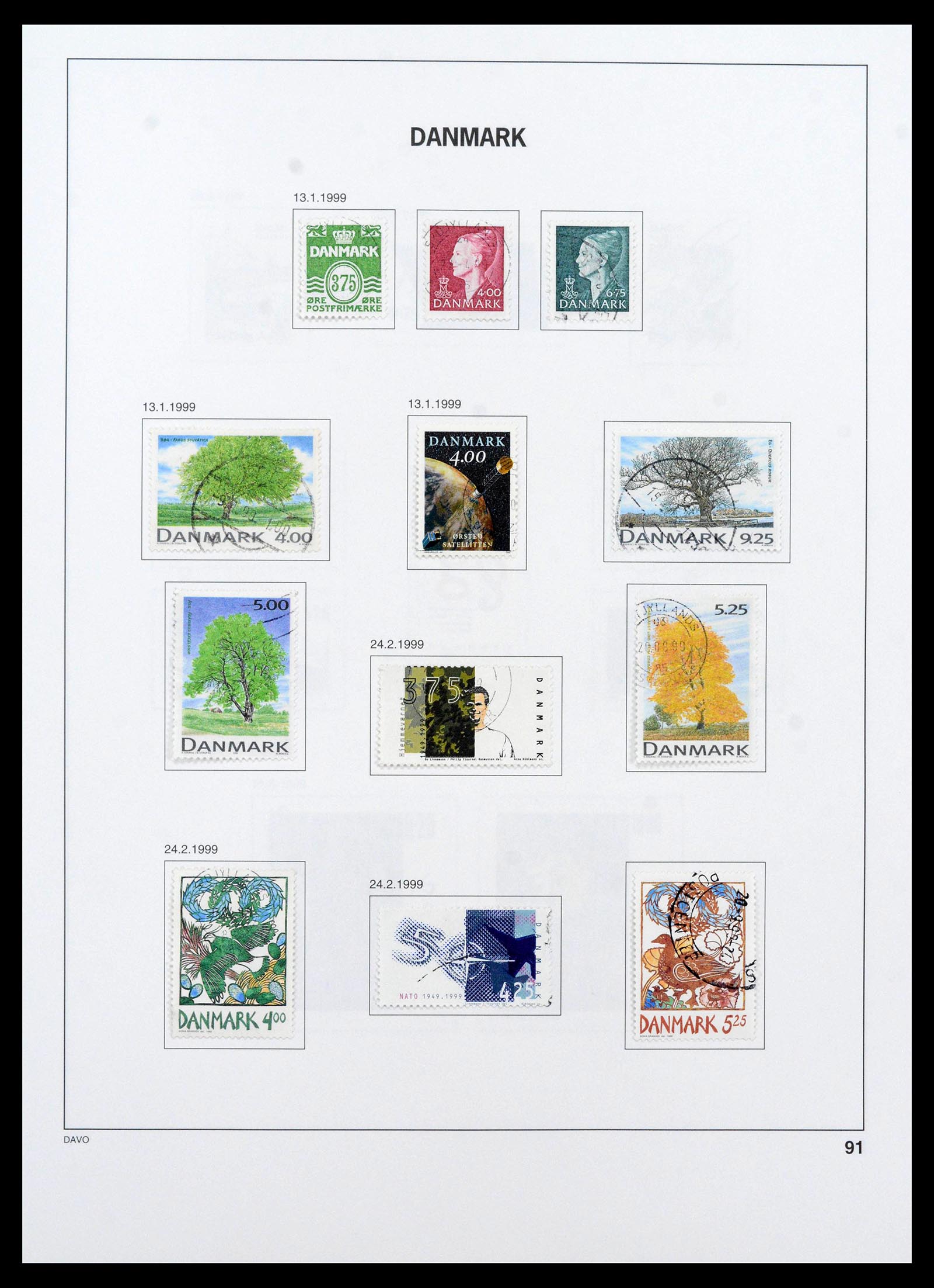 39428 0114 - Postzegelverzameling 39428 Denemarken 1851-2019.