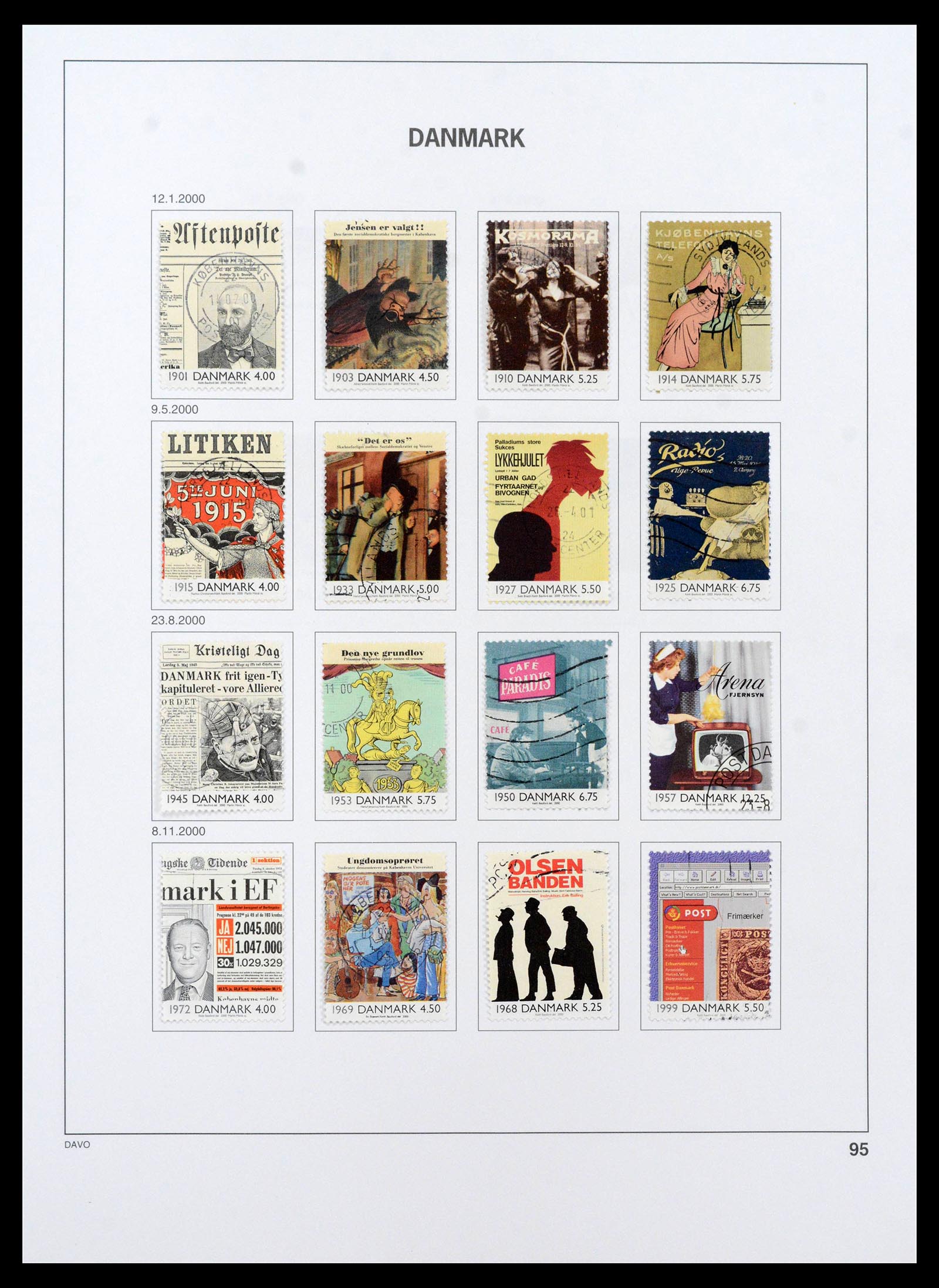 39428 0120 - Postzegelverzameling 39428 Denemarken 1851-2019.