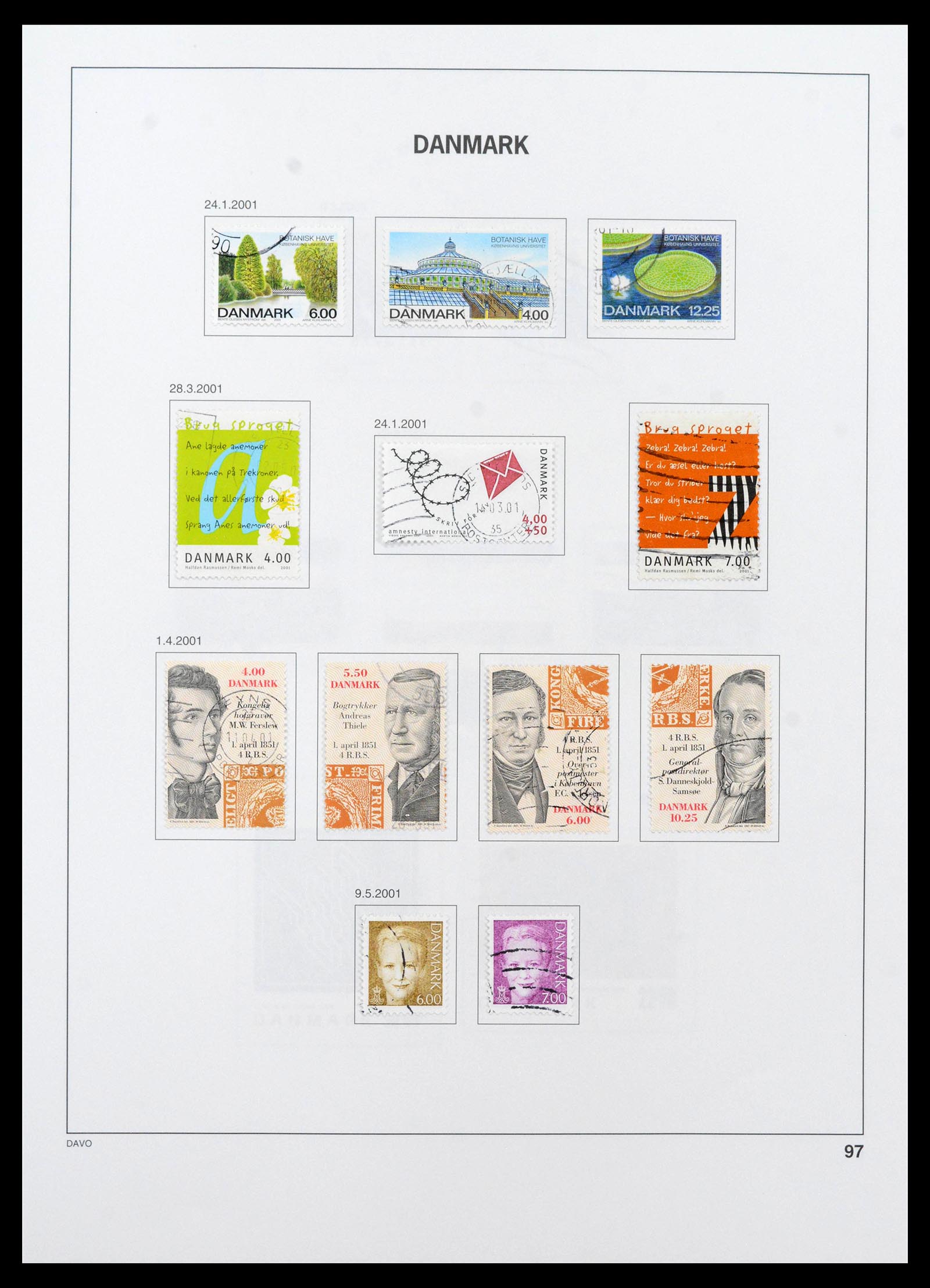 39428 0124 - Postzegelverzameling 39428 Denemarken 1851-2019.