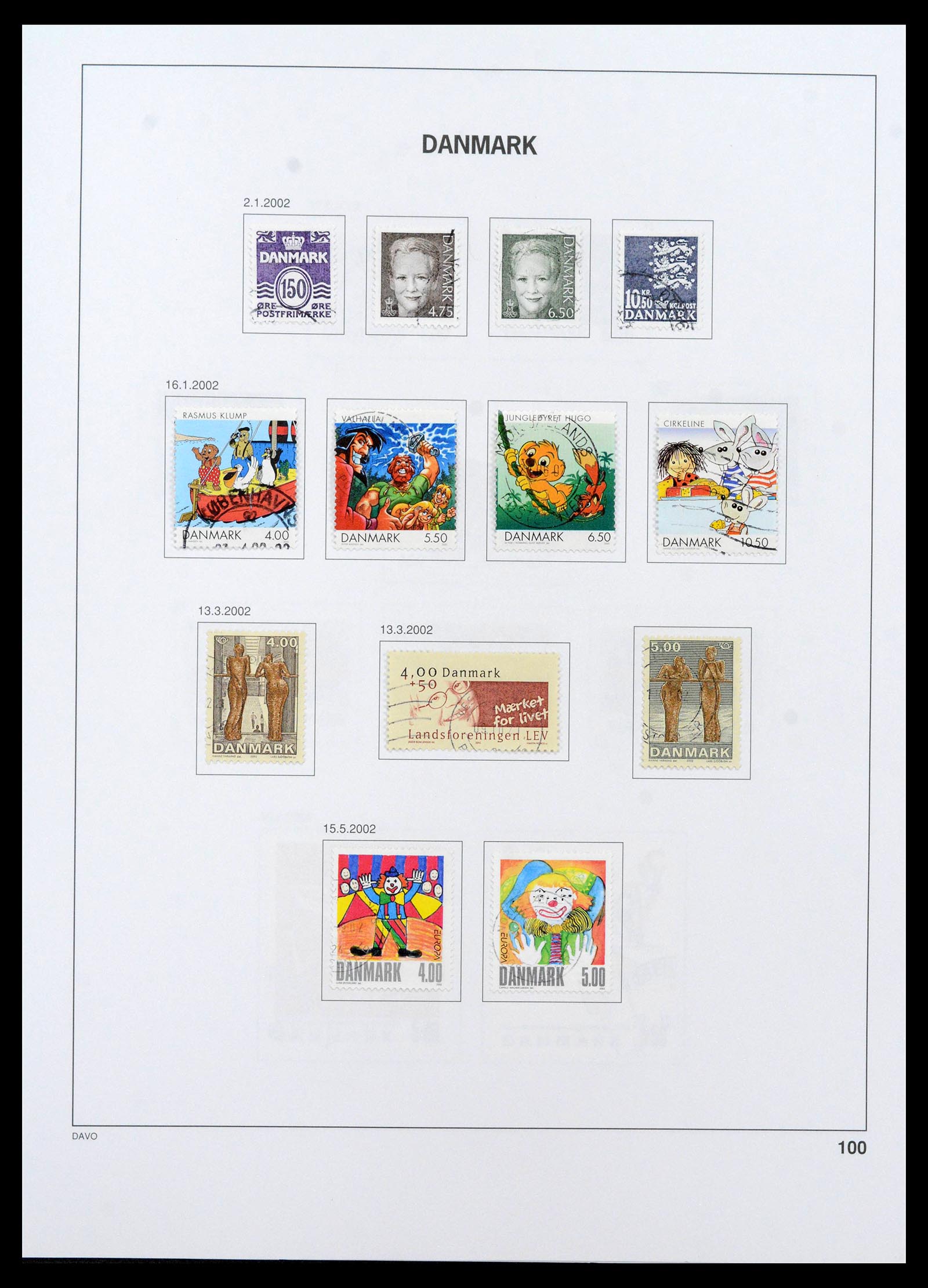 39428 0128 - Postzegelverzameling 39428 Denemarken 1851-2019.