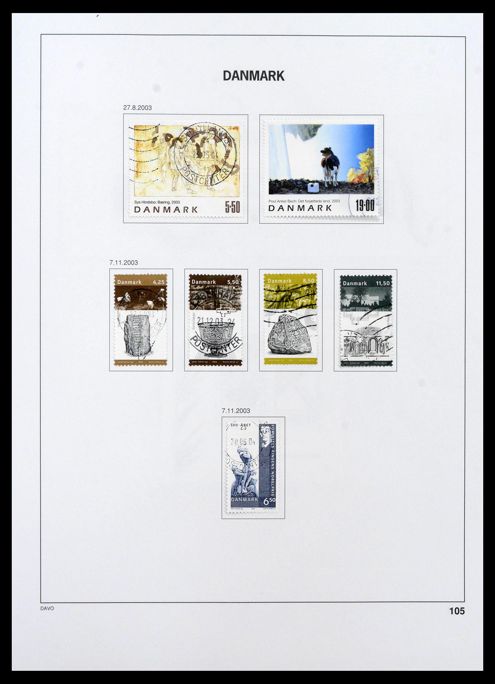 39428 0134 - Postzegelverzameling 39428 Denemarken 1851-2019.