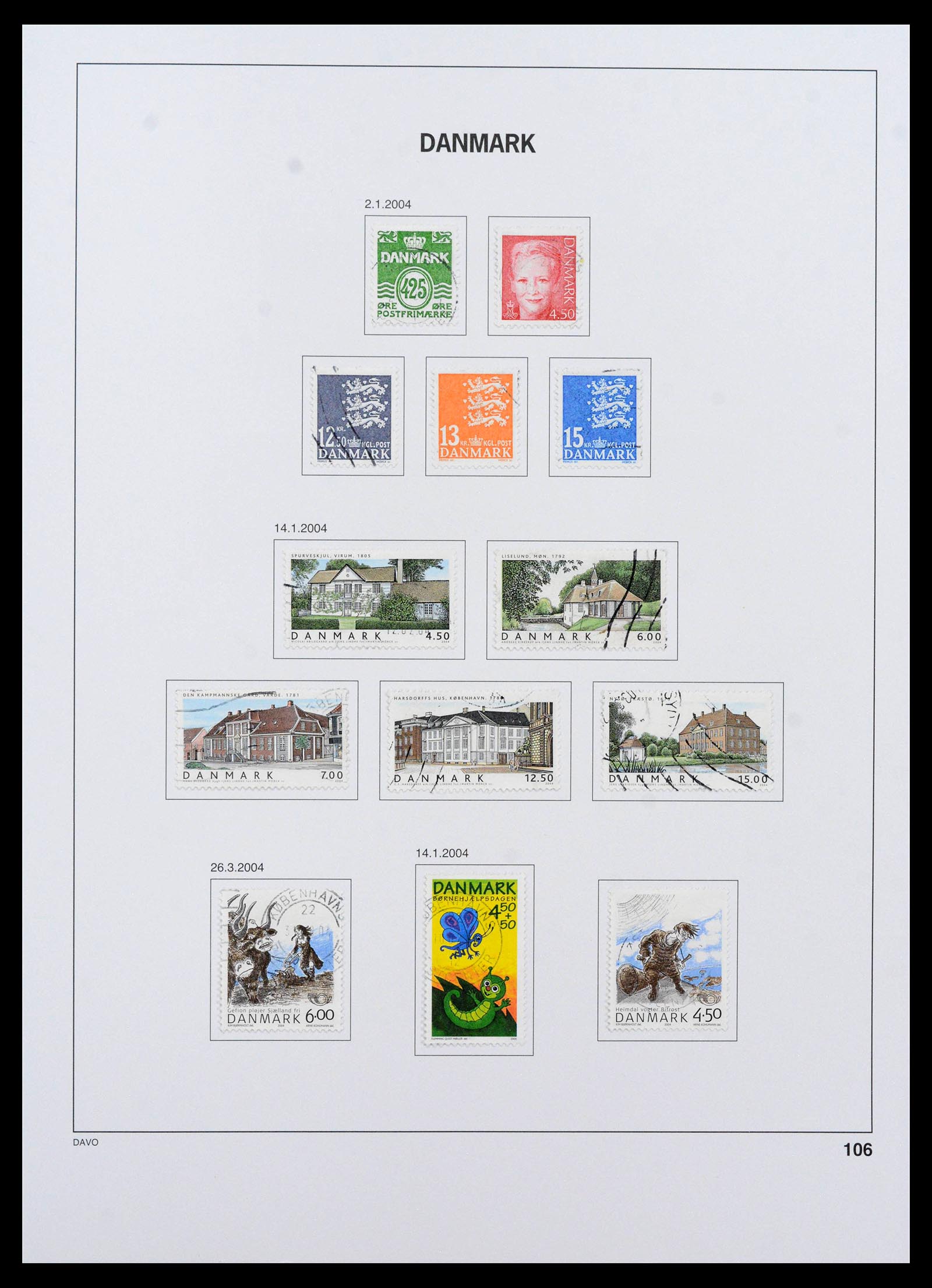 39428 0136 - Postzegelverzameling 39428 Denemarken 1851-2019.