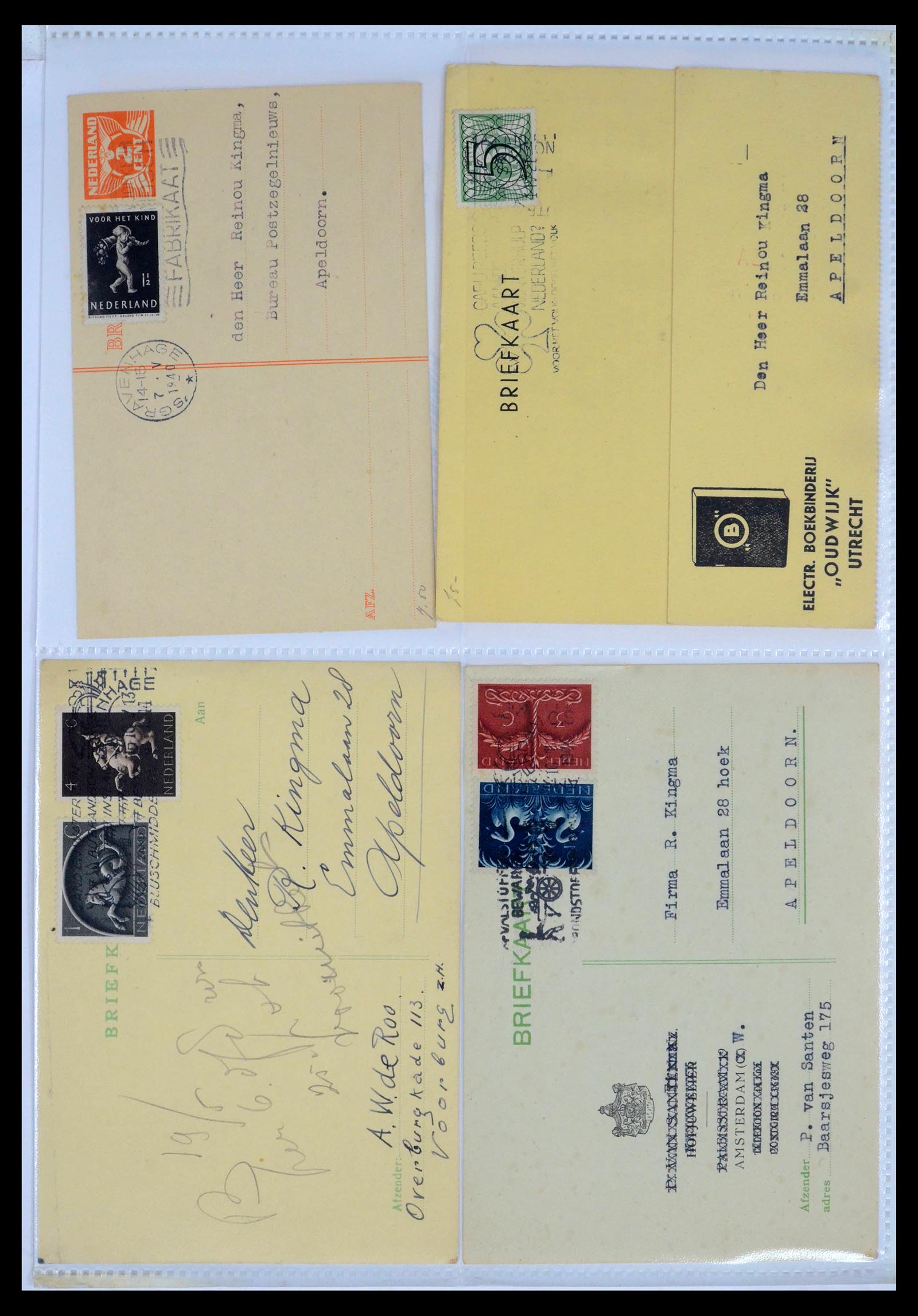 39429 0082 - Postzegelverzameling 39429 Nederland brieven 1821-1955.