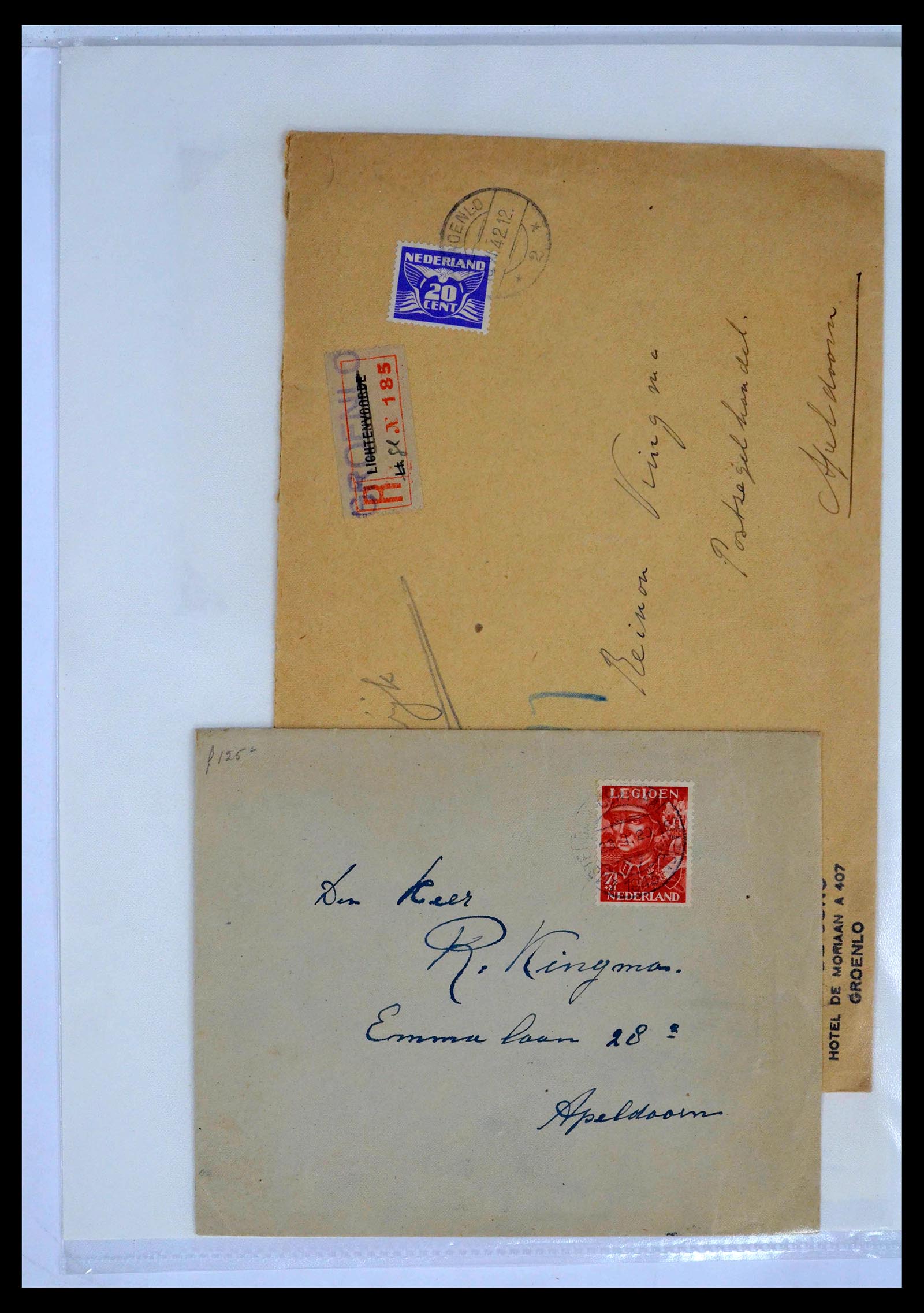 39429 0084 - Postzegelverzameling 39429 Nederland brieven 1821-1955.