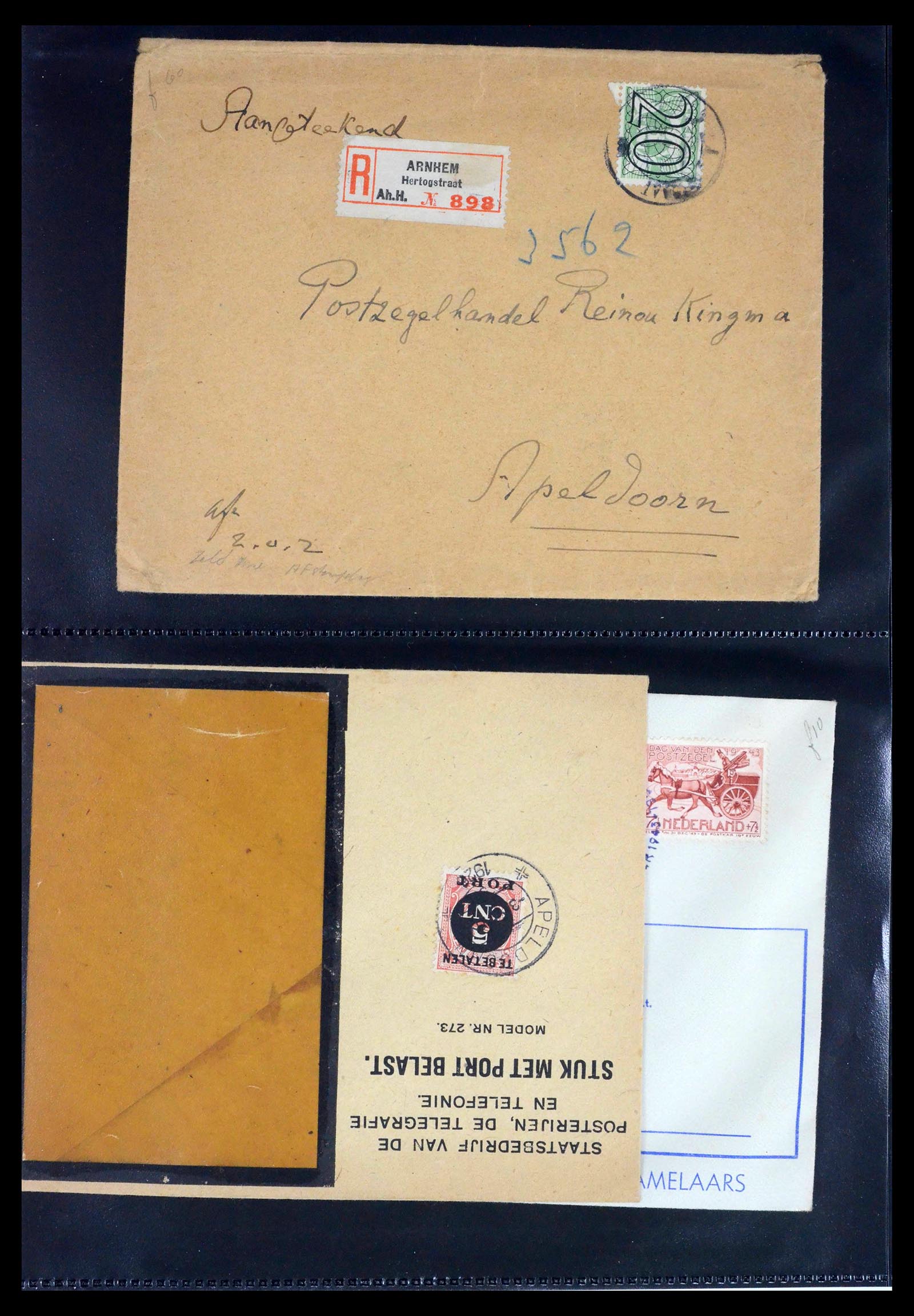 39429 0086 - Postzegelverzameling 39429 Nederland brieven 1821-1955.