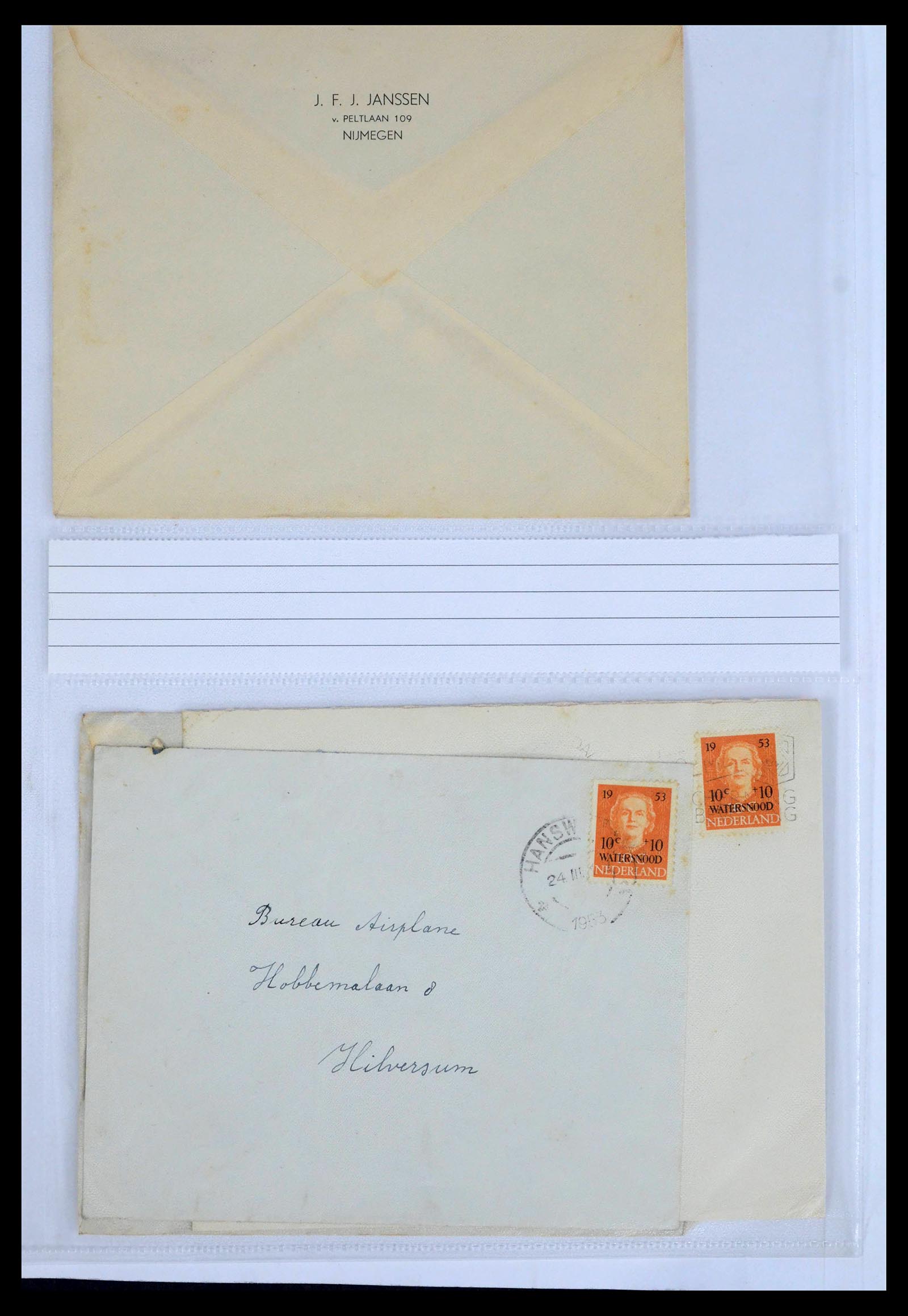 39429 0097 - Postzegelverzameling 39429 Nederland brieven 1821-1955.