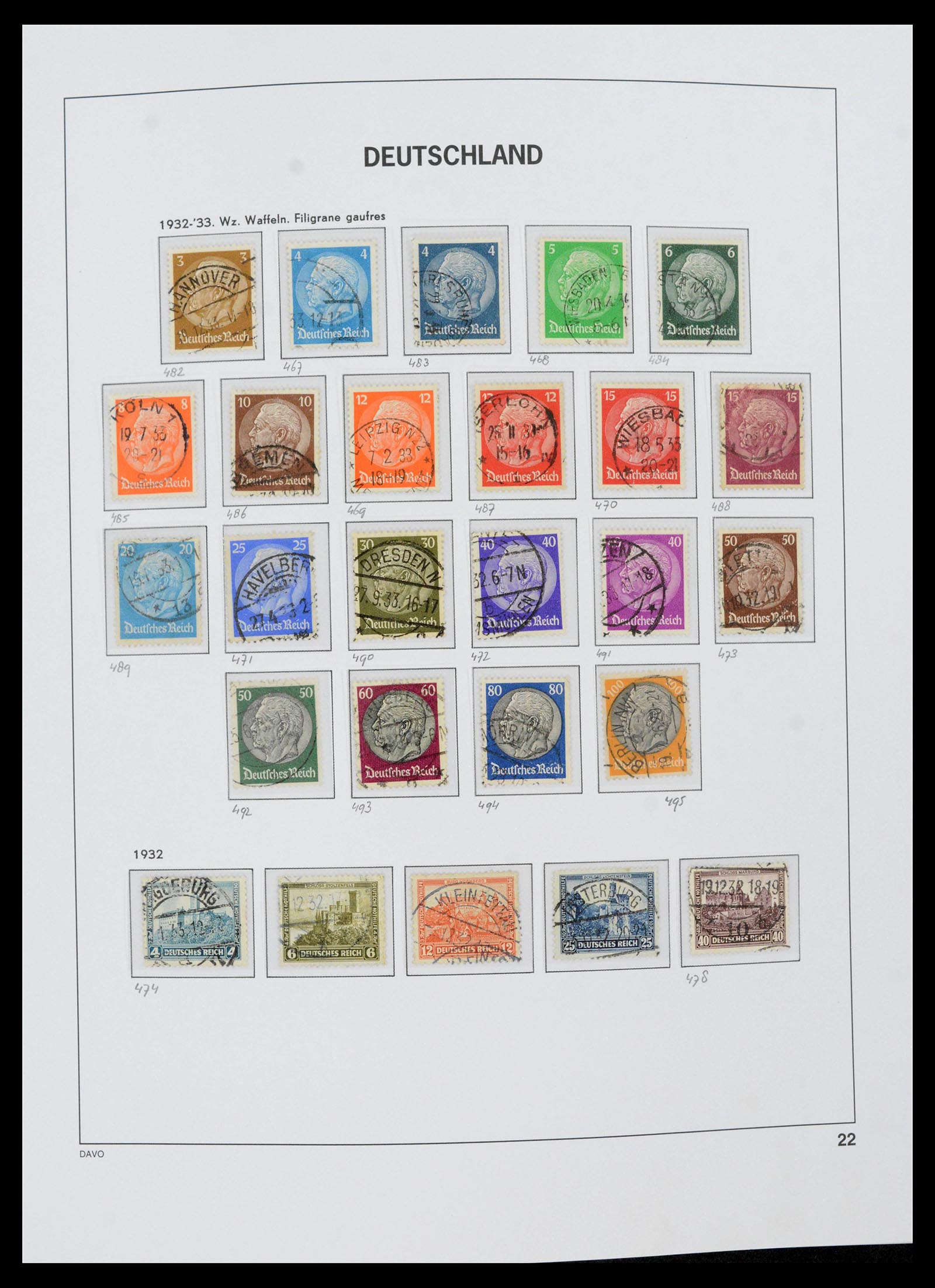 39430 0028 - Stamp collection 39430 German Reich 1872-1945.