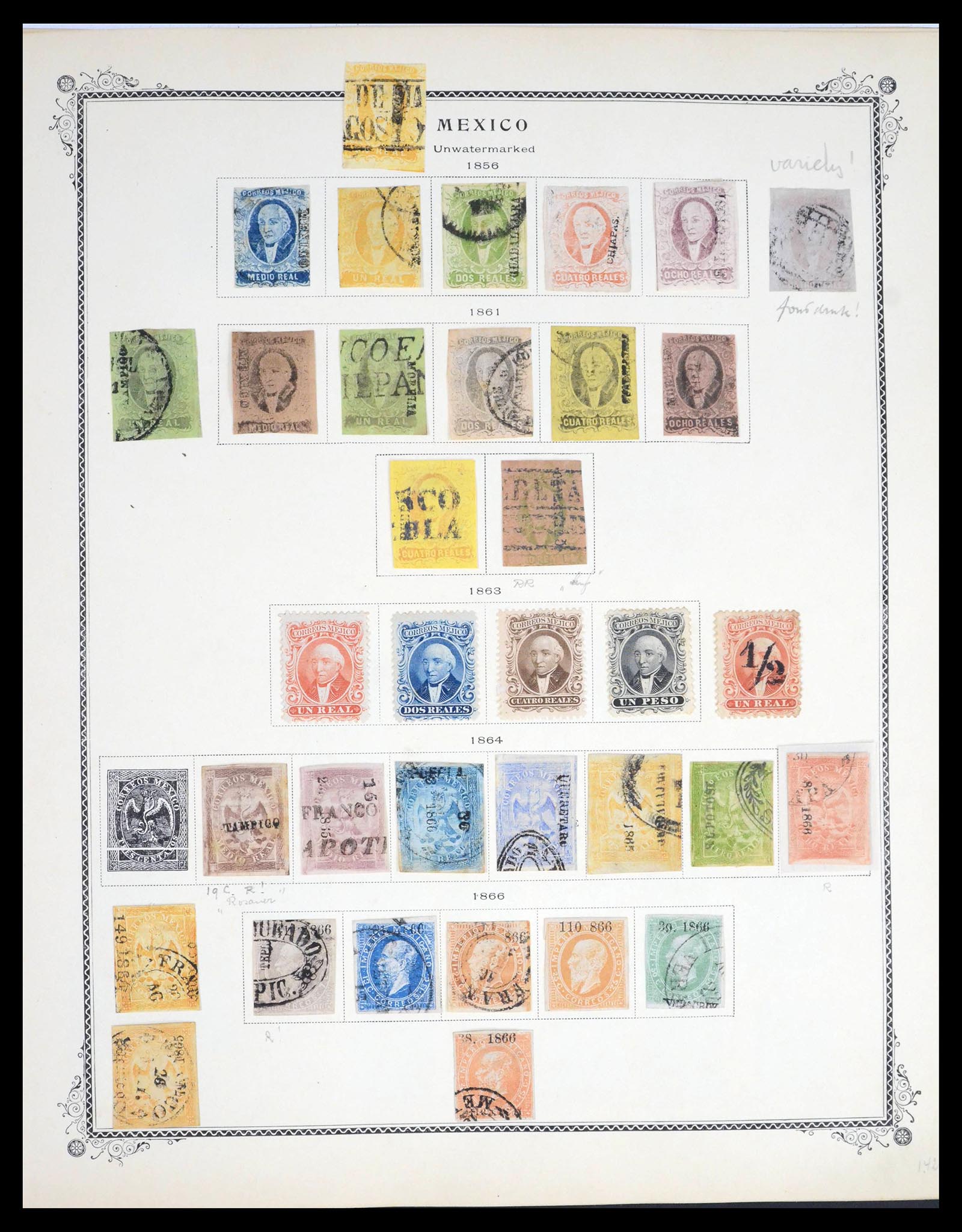 39439 0001 - Stamp collection 39439 Mexico 1856-1950.