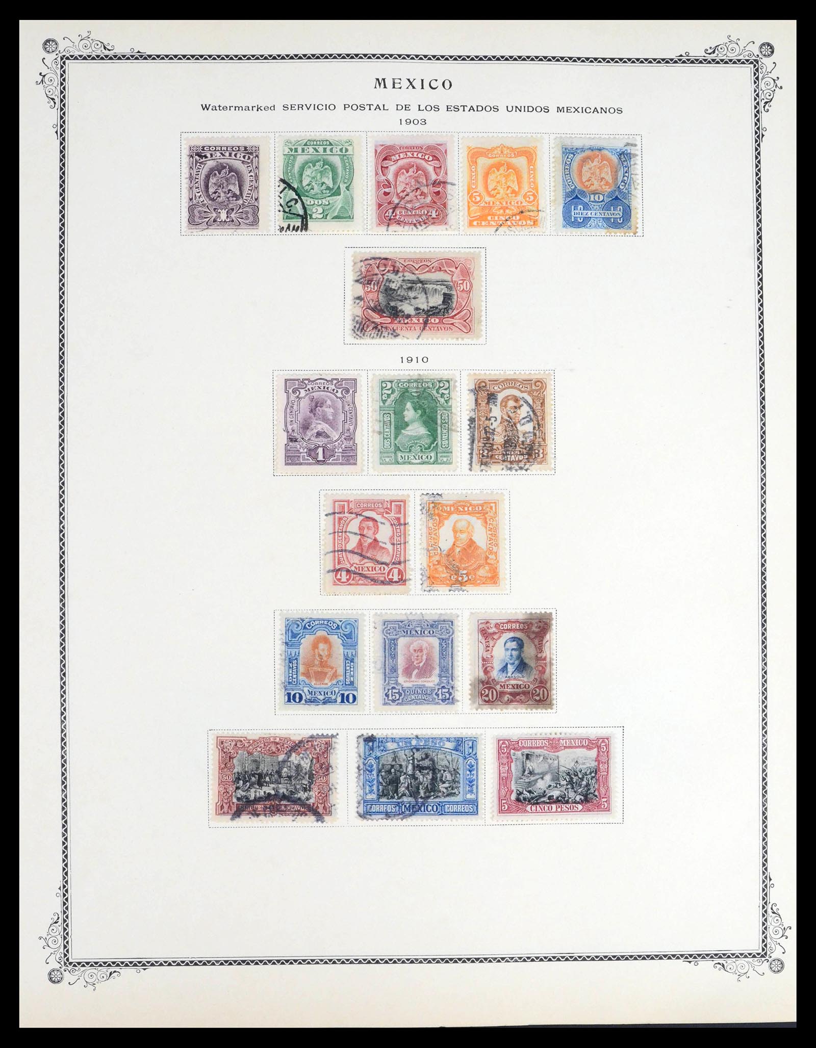 39439 0014 - Stamp collection 39439 Mexico 1856-1950.