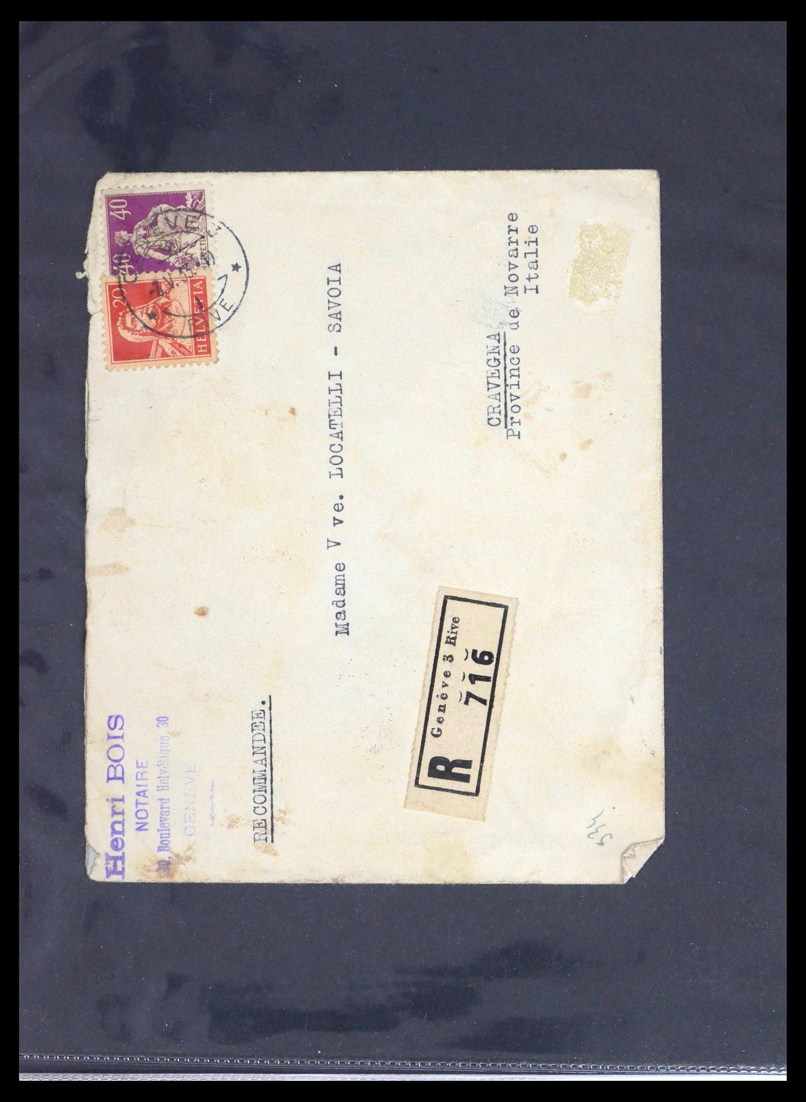 39441 0001 - Stamp collection 39441 Switzerland covers from 1870.