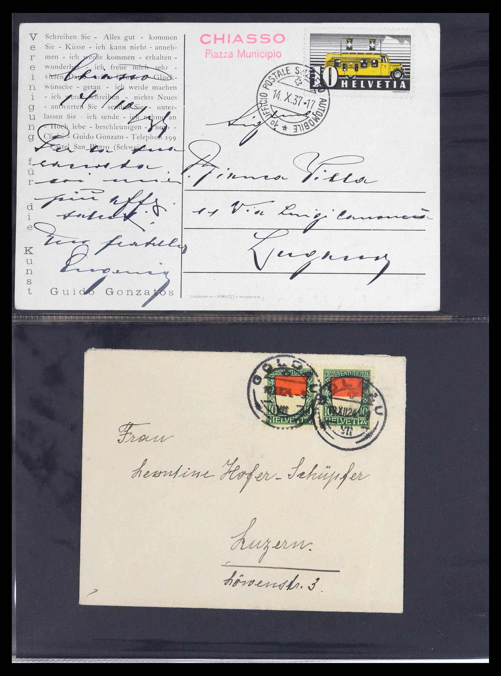 39441 0007 - Stamp collection 39441 Switzerland covers from 1870.