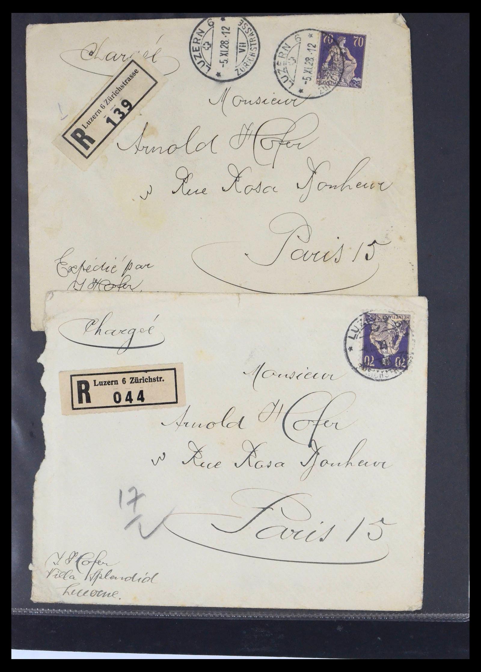 39441 0012 - Stamp collection 39441 Switzerland covers from 1870.