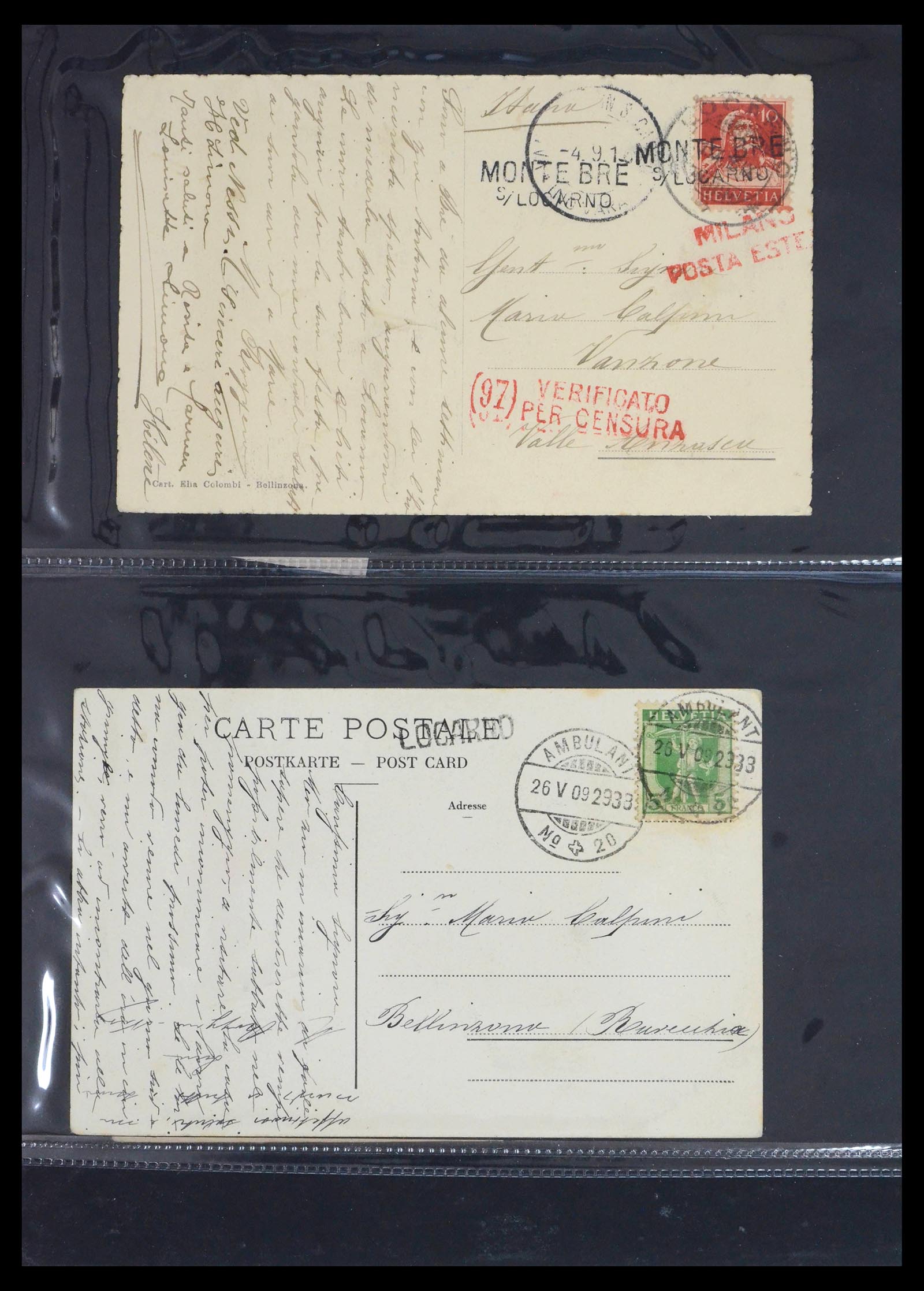 39441 0020 - Stamp collection 39441 Switzerland covers from 1870.