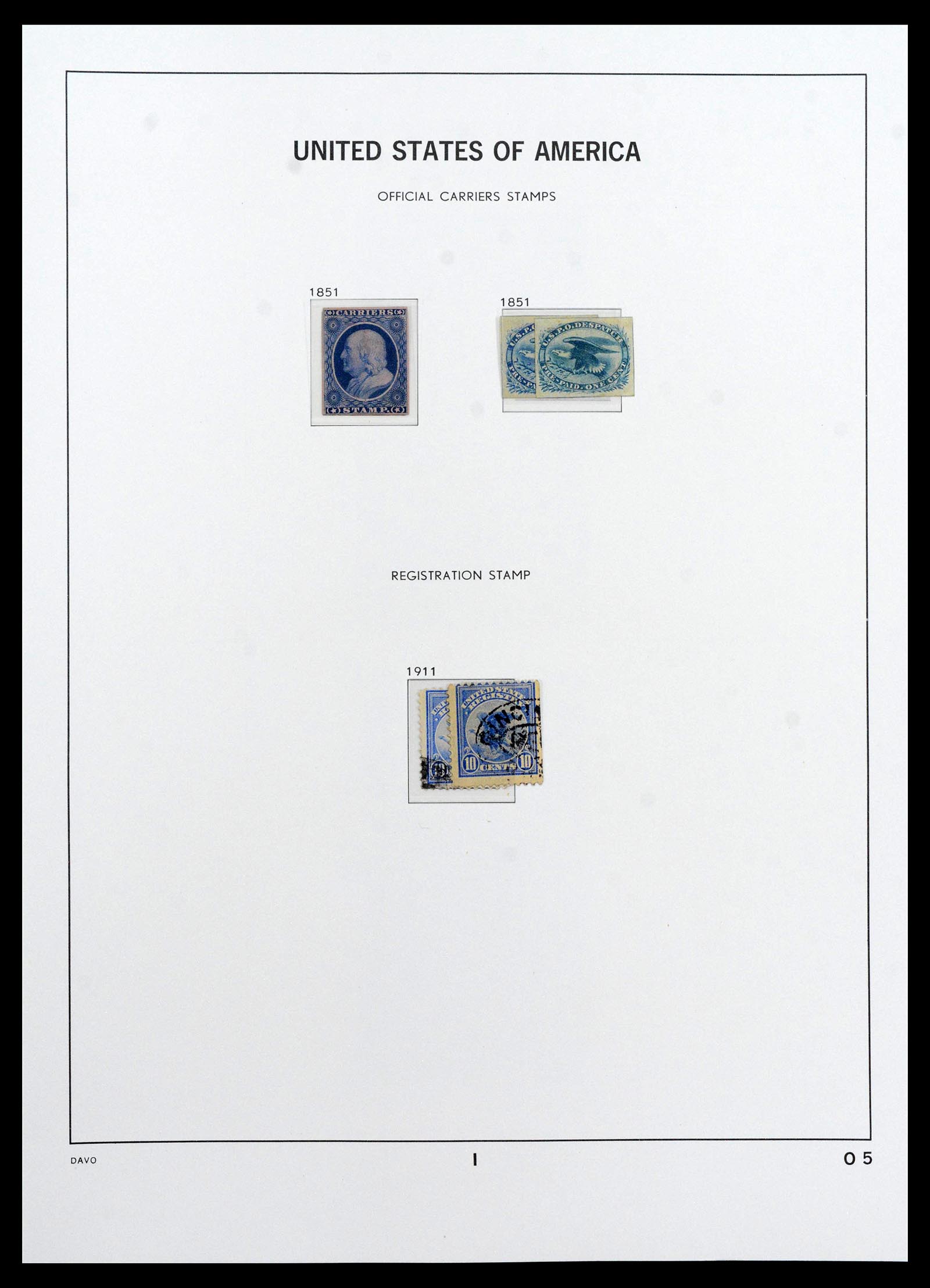 39443 0062 - Postzegelverzameling 39443 USA 1851-1976.