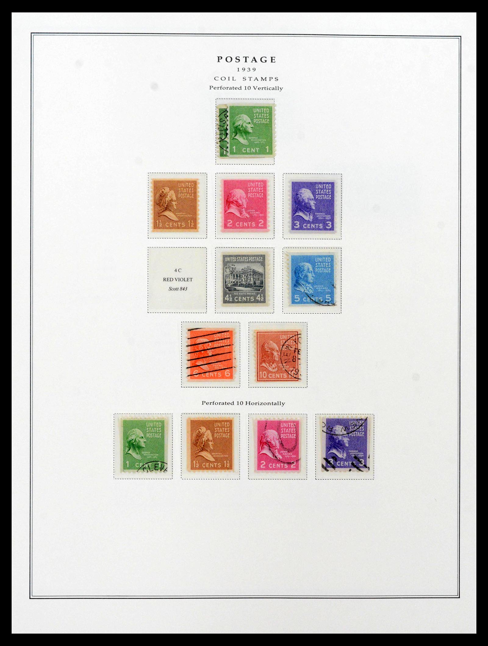 39443 0074 - Postzegelverzameling 39443 USA 1851-1976.