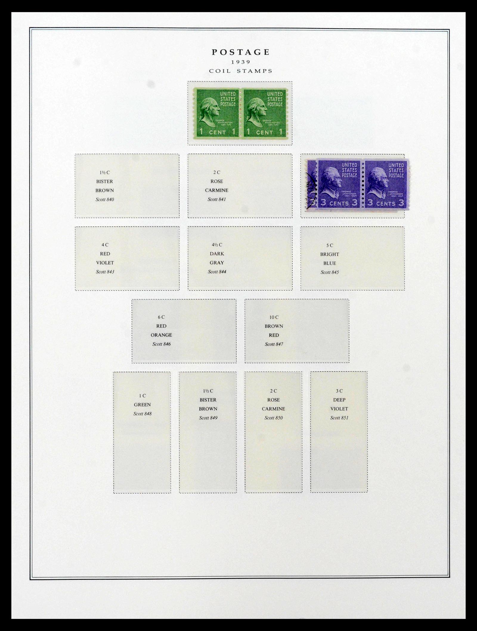 39443 0075 - Postzegelverzameling 39443 USA 1851-1976.
