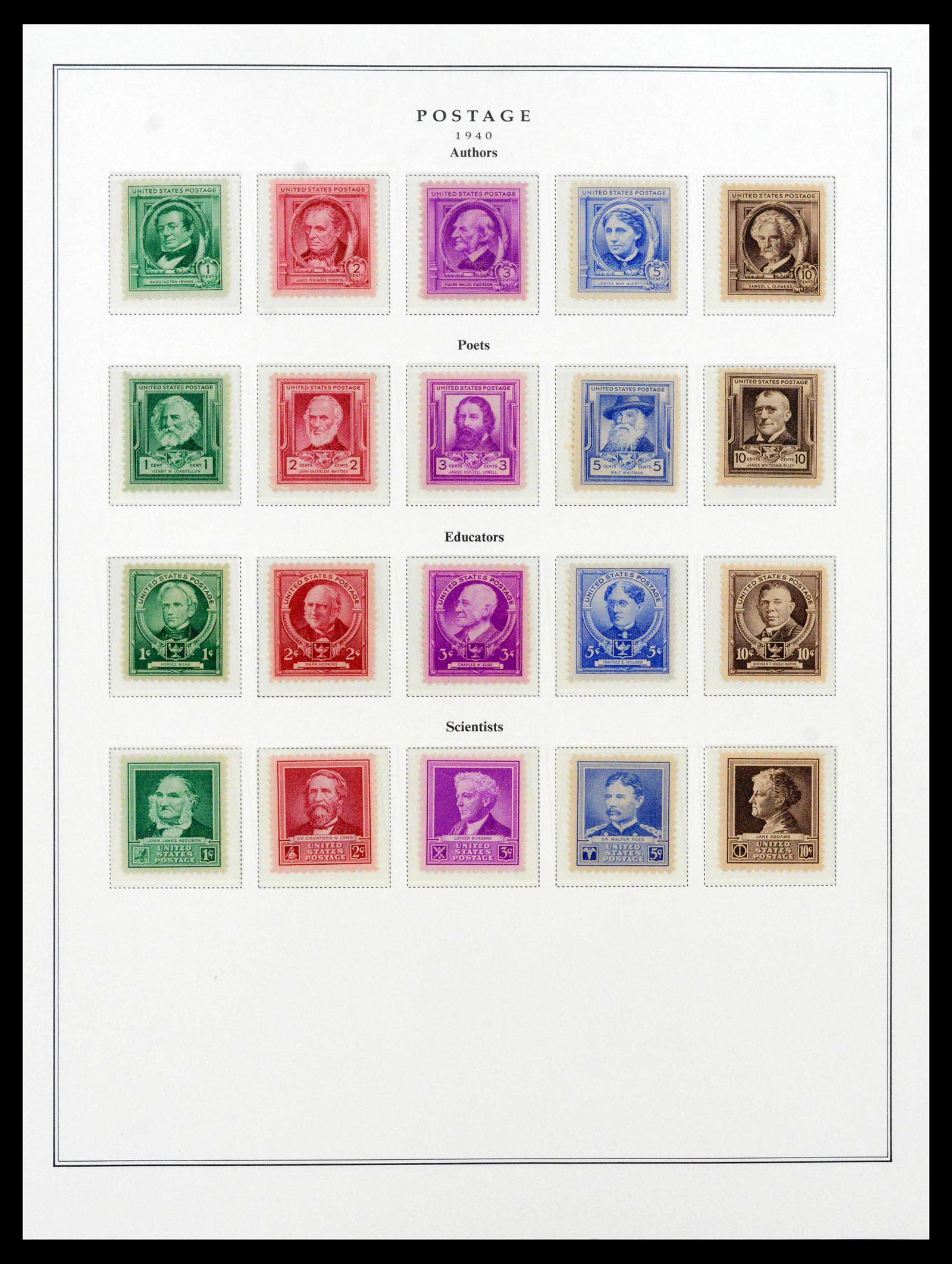 39443 0077 - Postzegelverzameling 39443 USA 1851-1976.