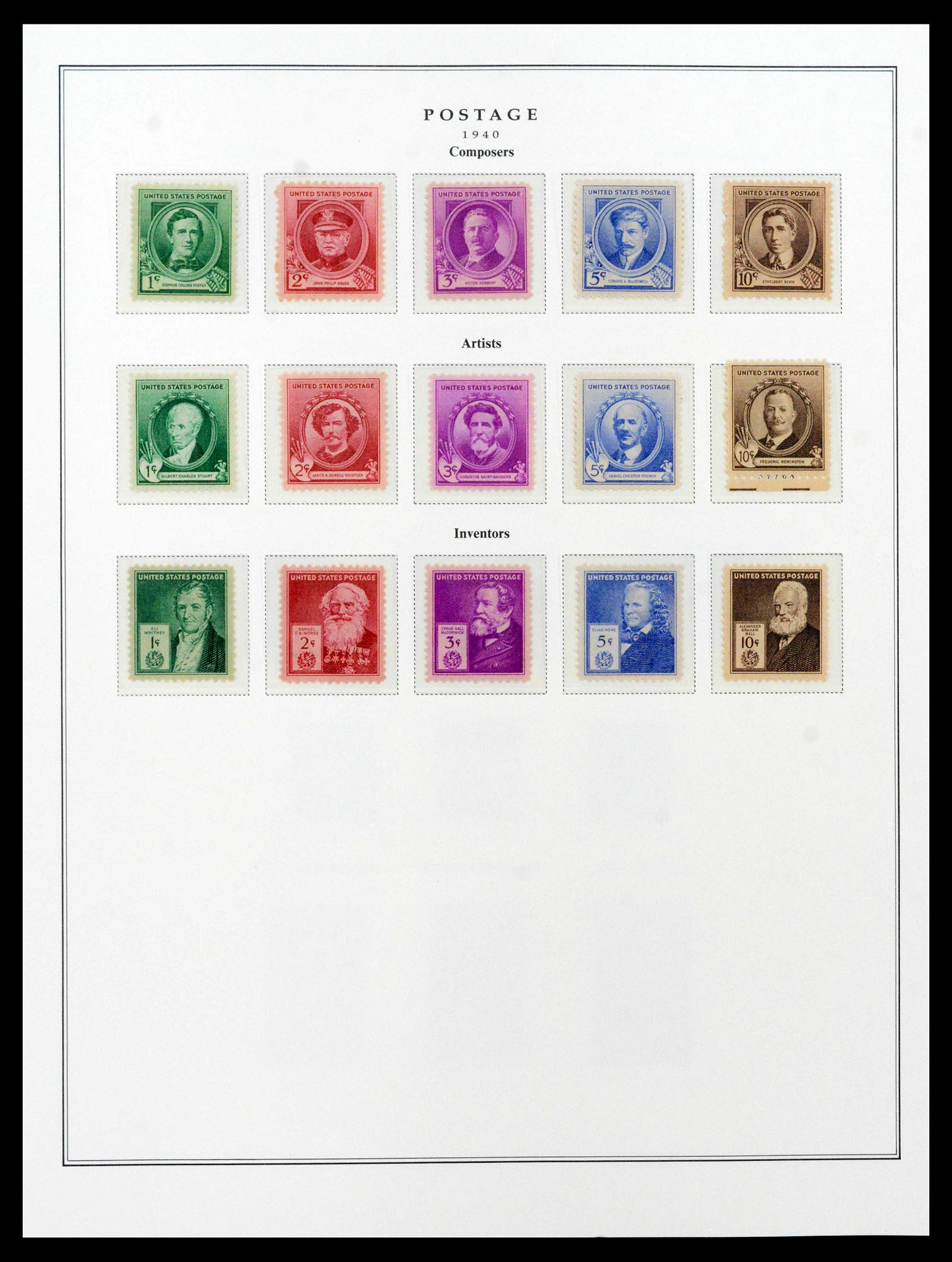 39443 0078 - Postzegelverzameling 39443 USA 1851-1976.