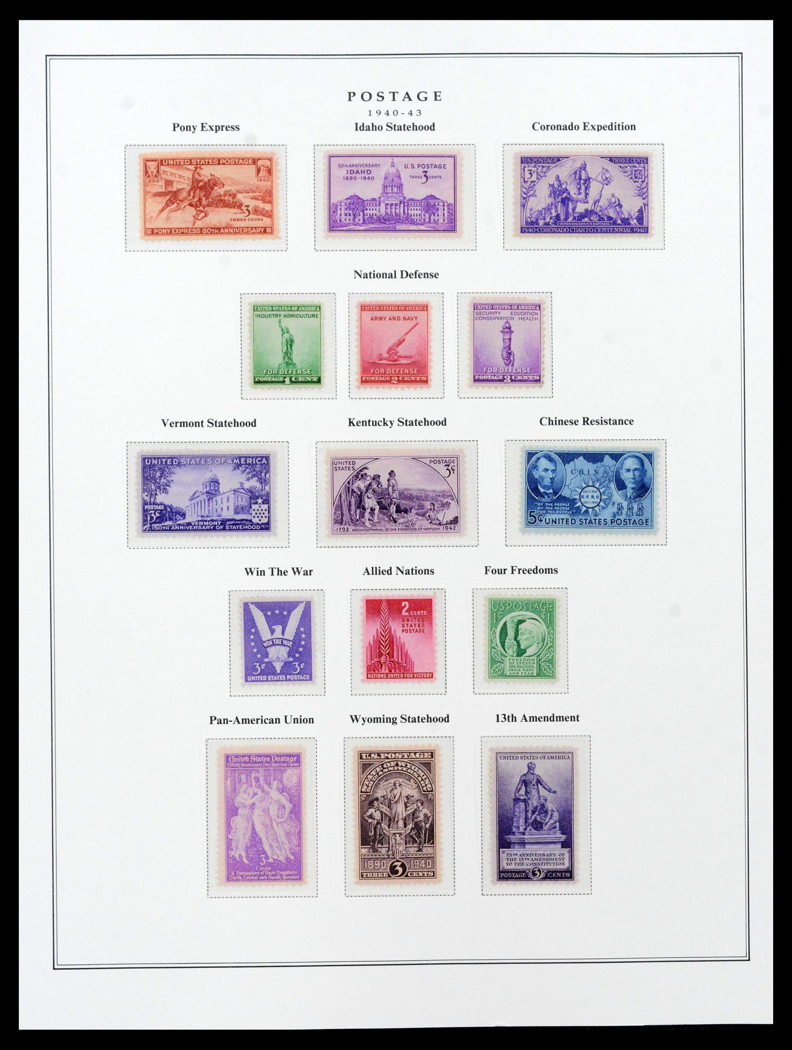 39443 0079 - Postzegelverzameling 39443 USA 1851-1976.