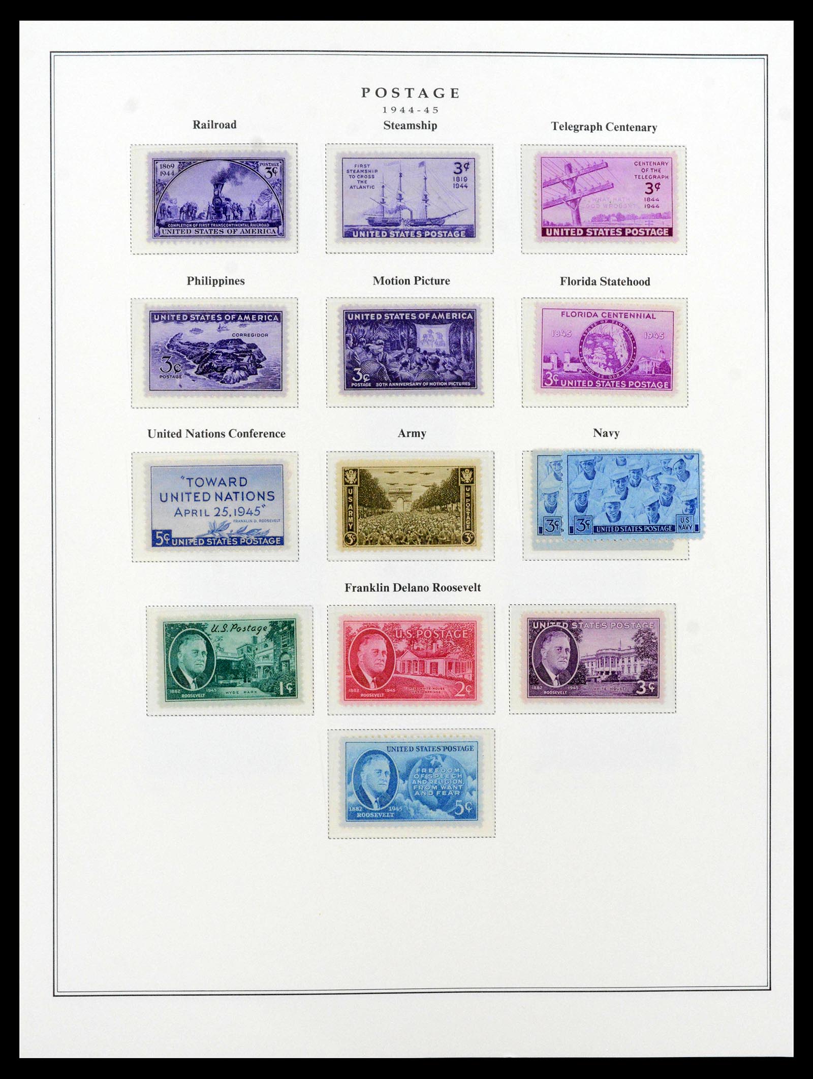39443 0081 - Postzegelverzameling 39443 USA 1851-1976.