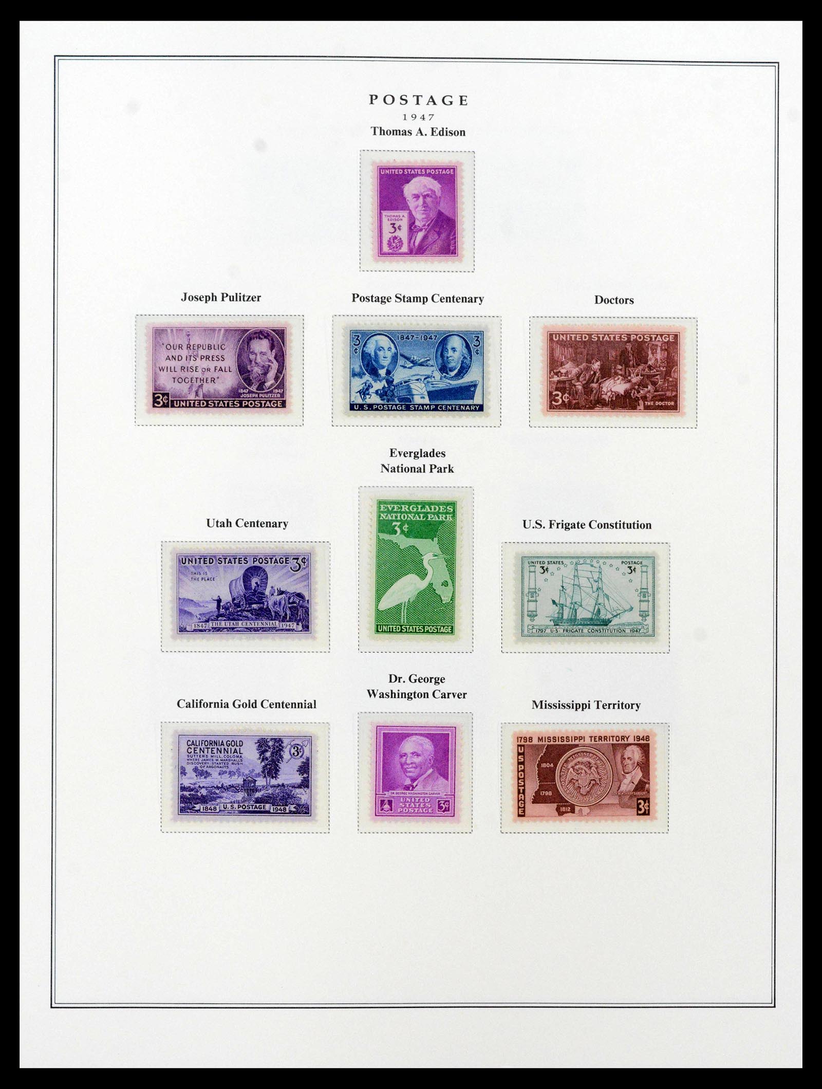 39443 0084 - Postzegelverzameling 39443 USA 1851-1976.