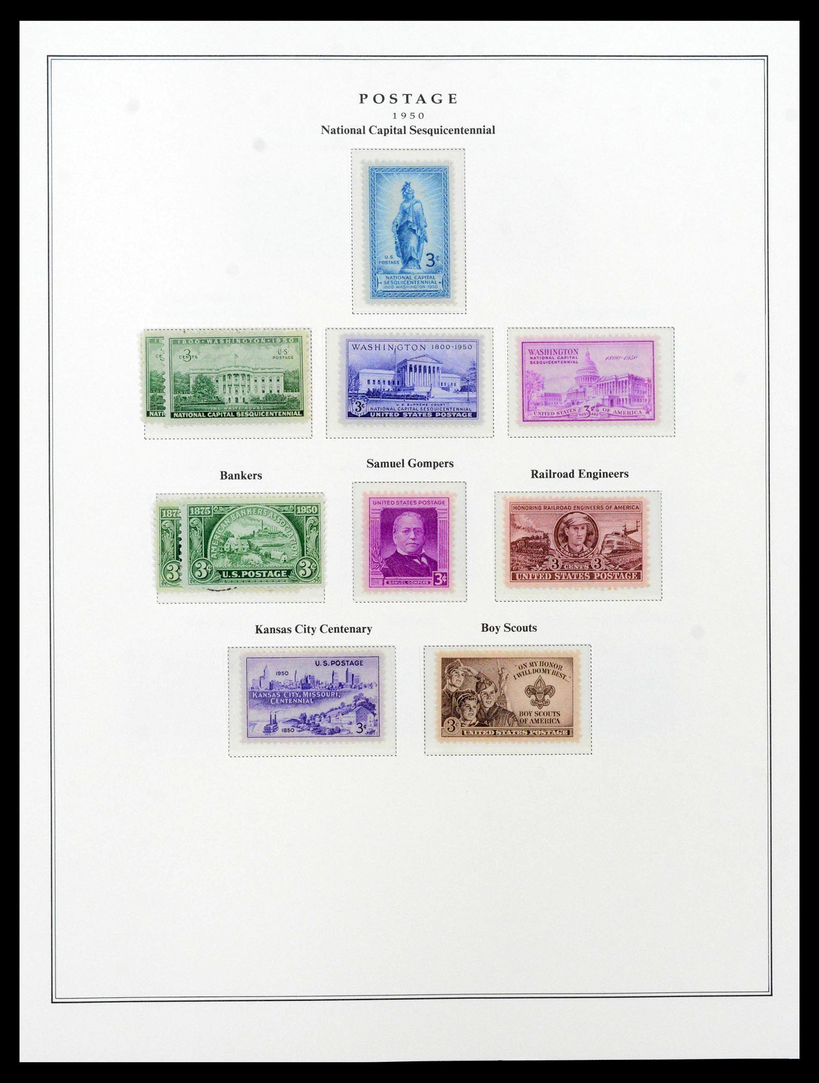 39443 0088 - Postzegelverzameling 39443 USA 1851-1976.