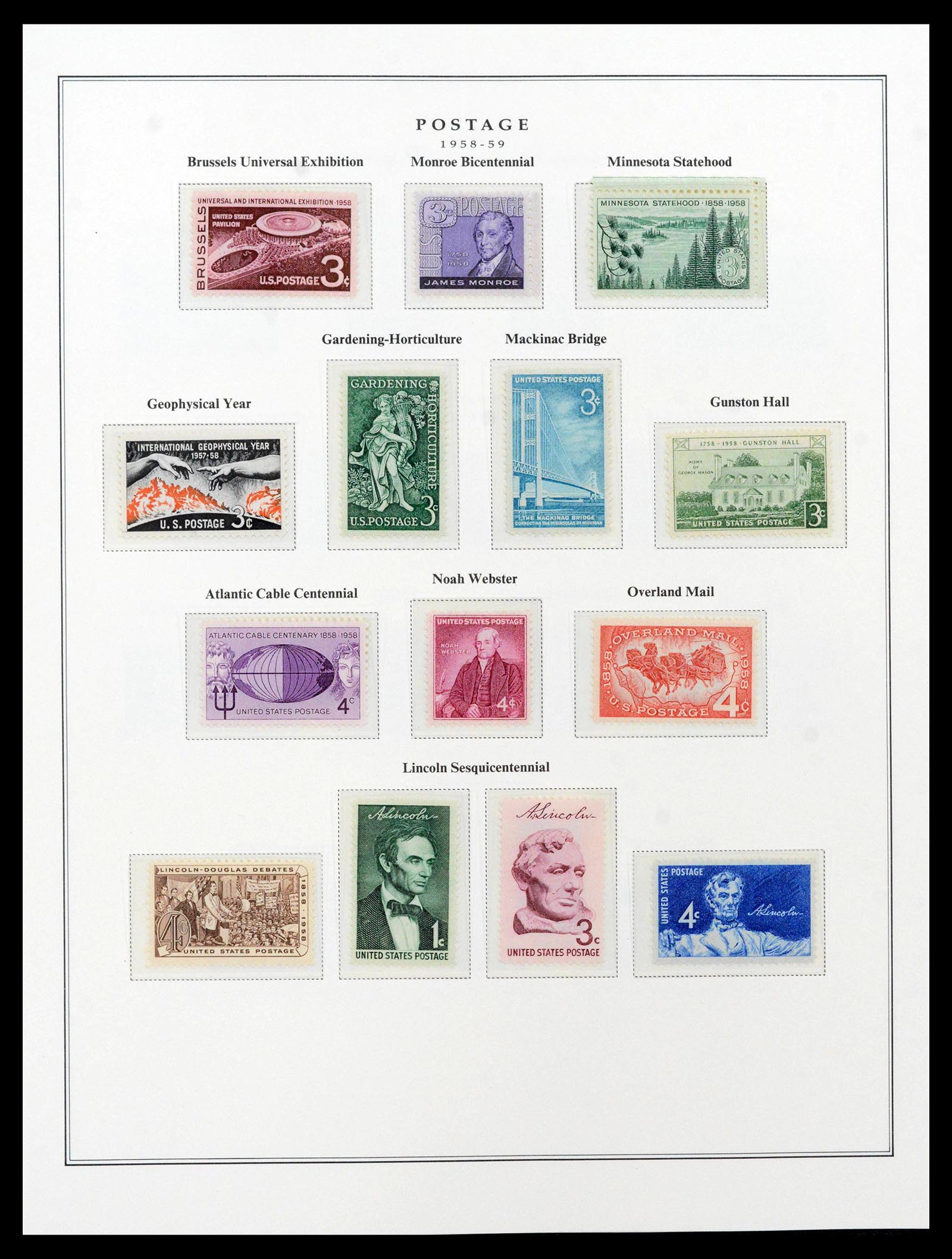 39443 0099 - Postzegelverzameling 39443 USA 1851-1976.