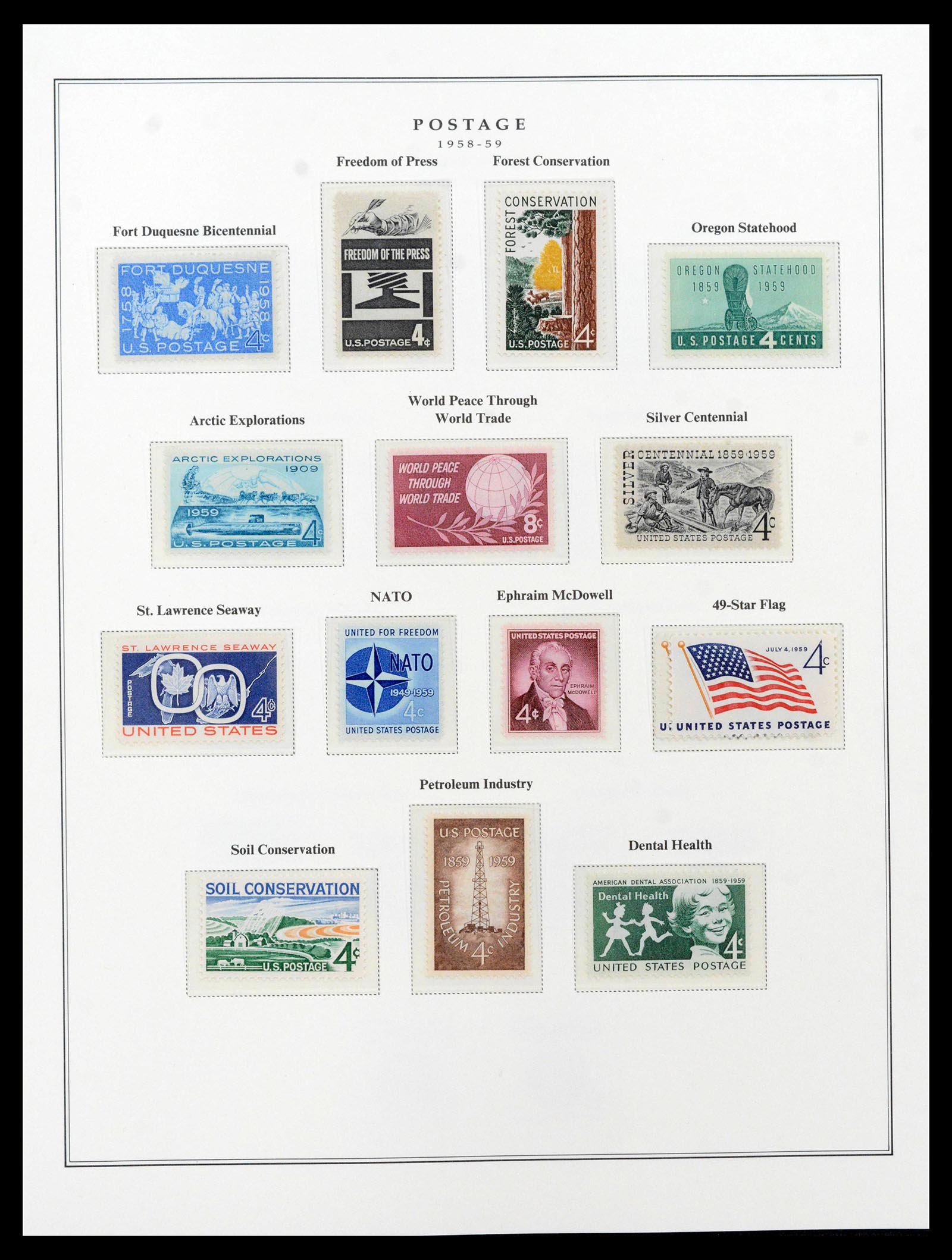 39443 0100 - Postzegelverzameling 39443 USA 1851-1976.