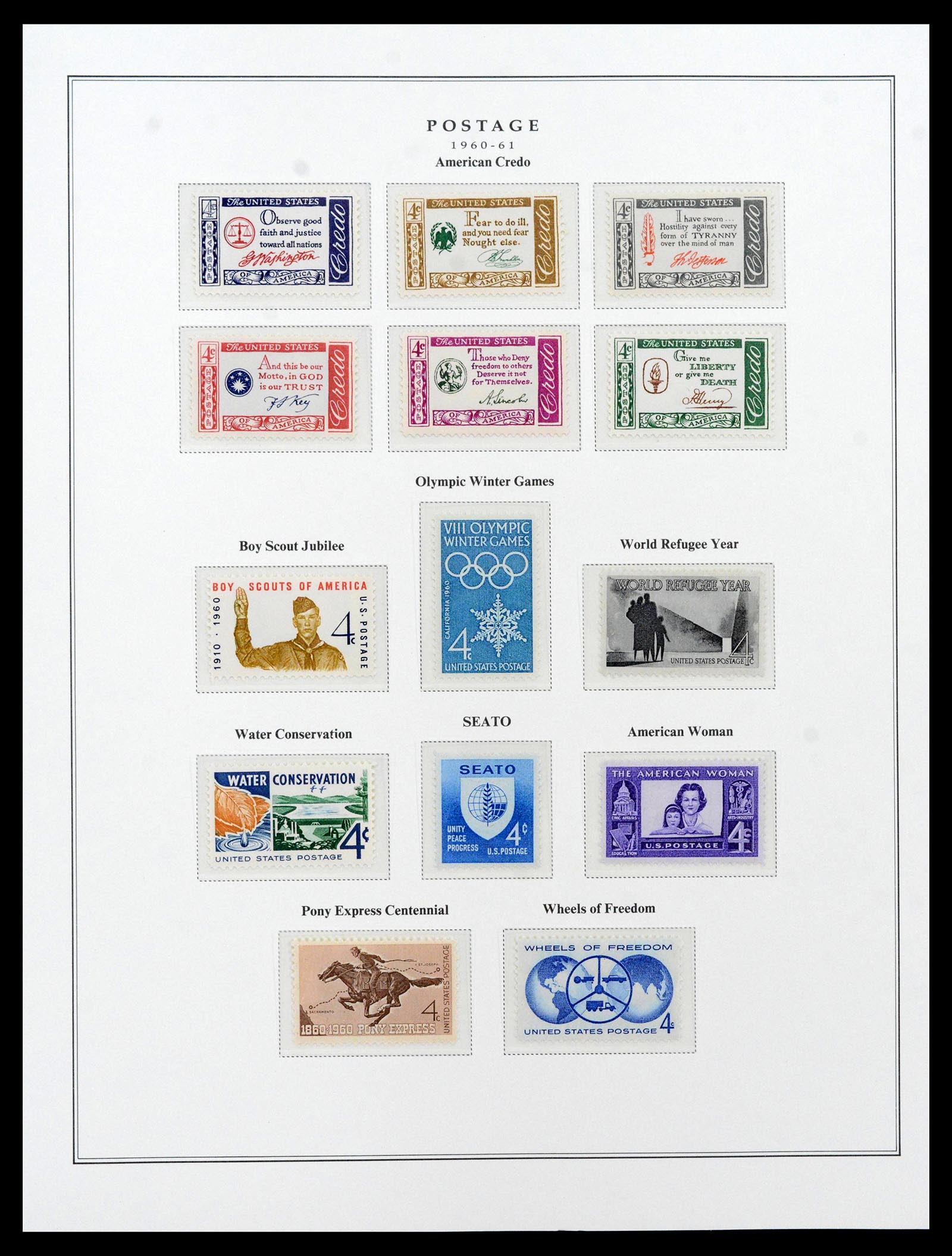 39443 0102 - Postzegelverzameling 39443 USA 1851-1976.