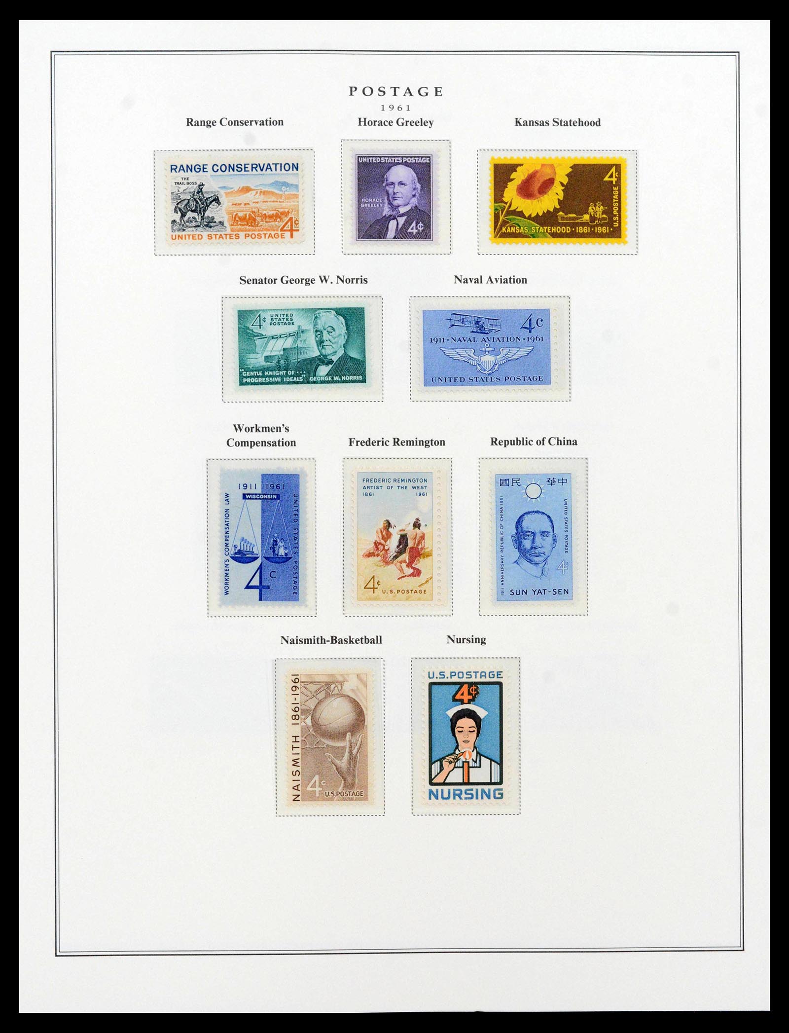39443 0104 - Postzegelverzameling 39443 USA 1851-1976.
