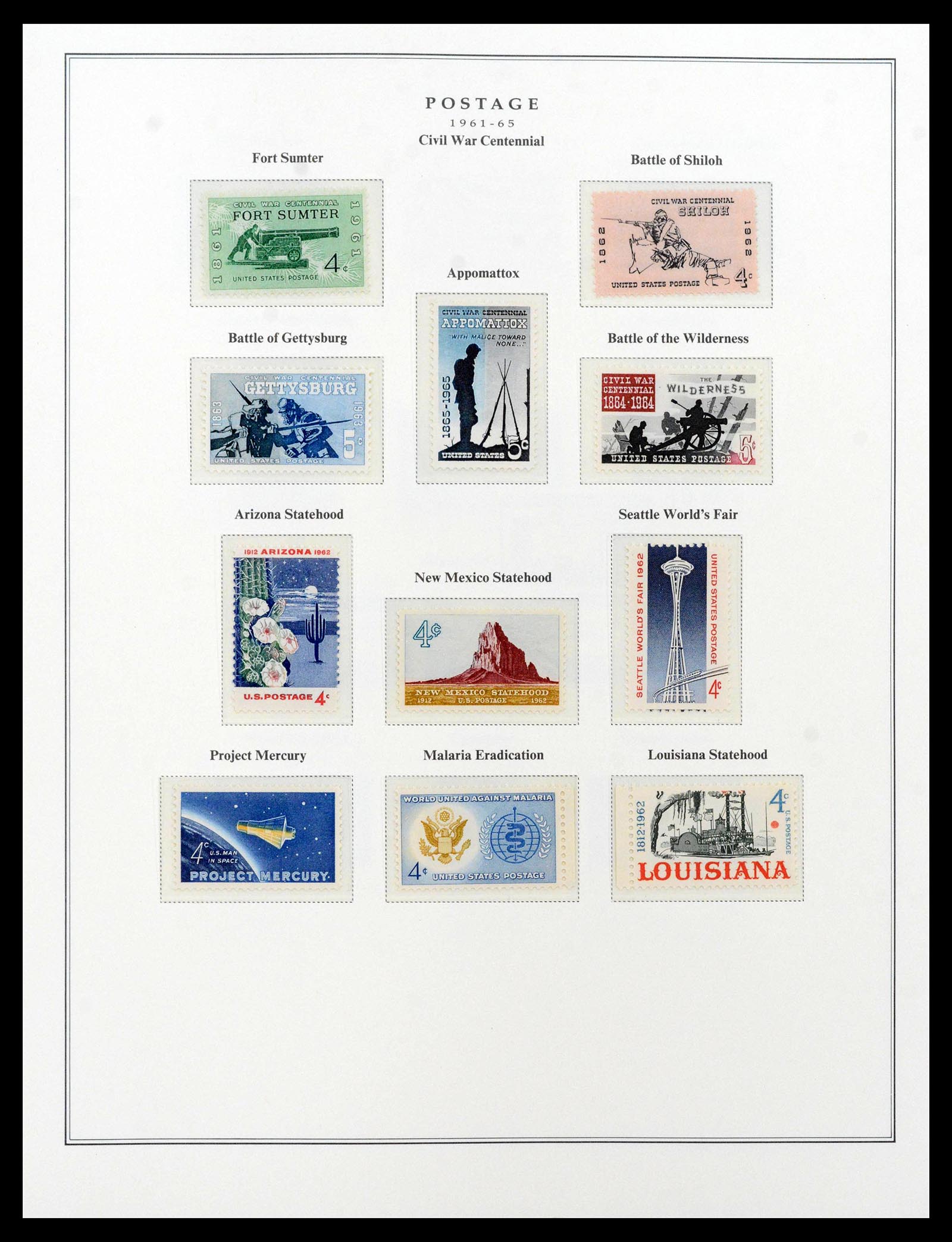 39443 0105 - Postzegelverzameling 39443 USA 1851-1976.