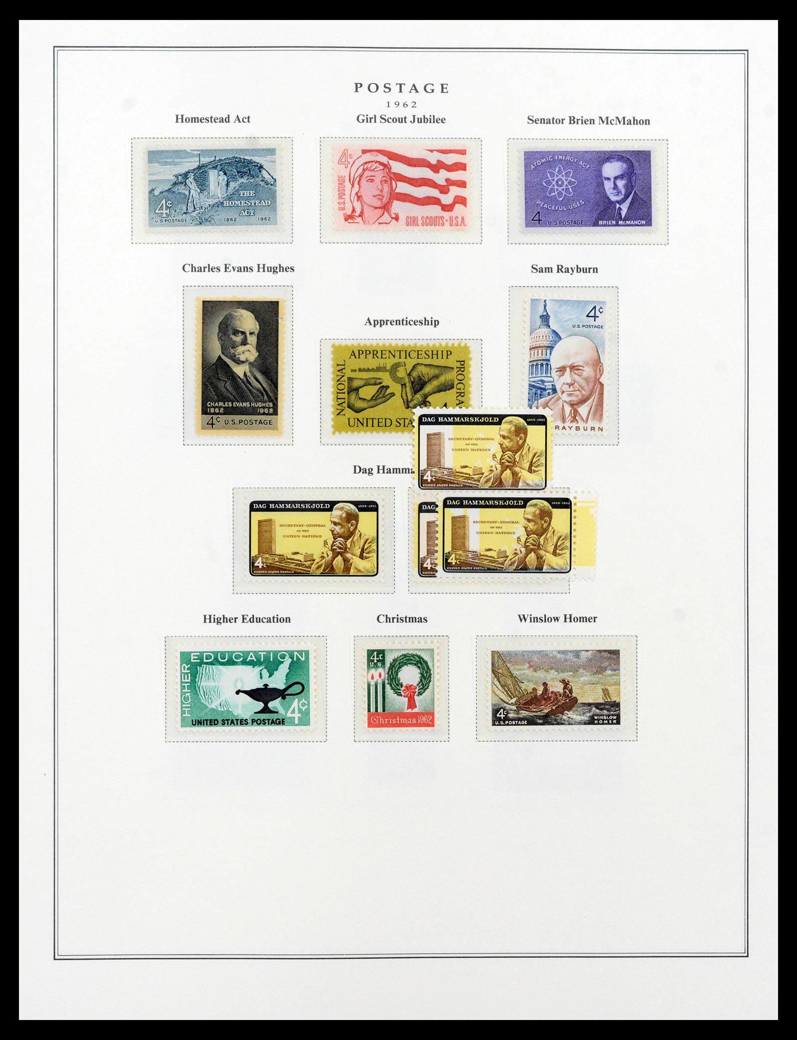 39443 0106 - Postzegelverzameling 39443 USA 1851-1976.
