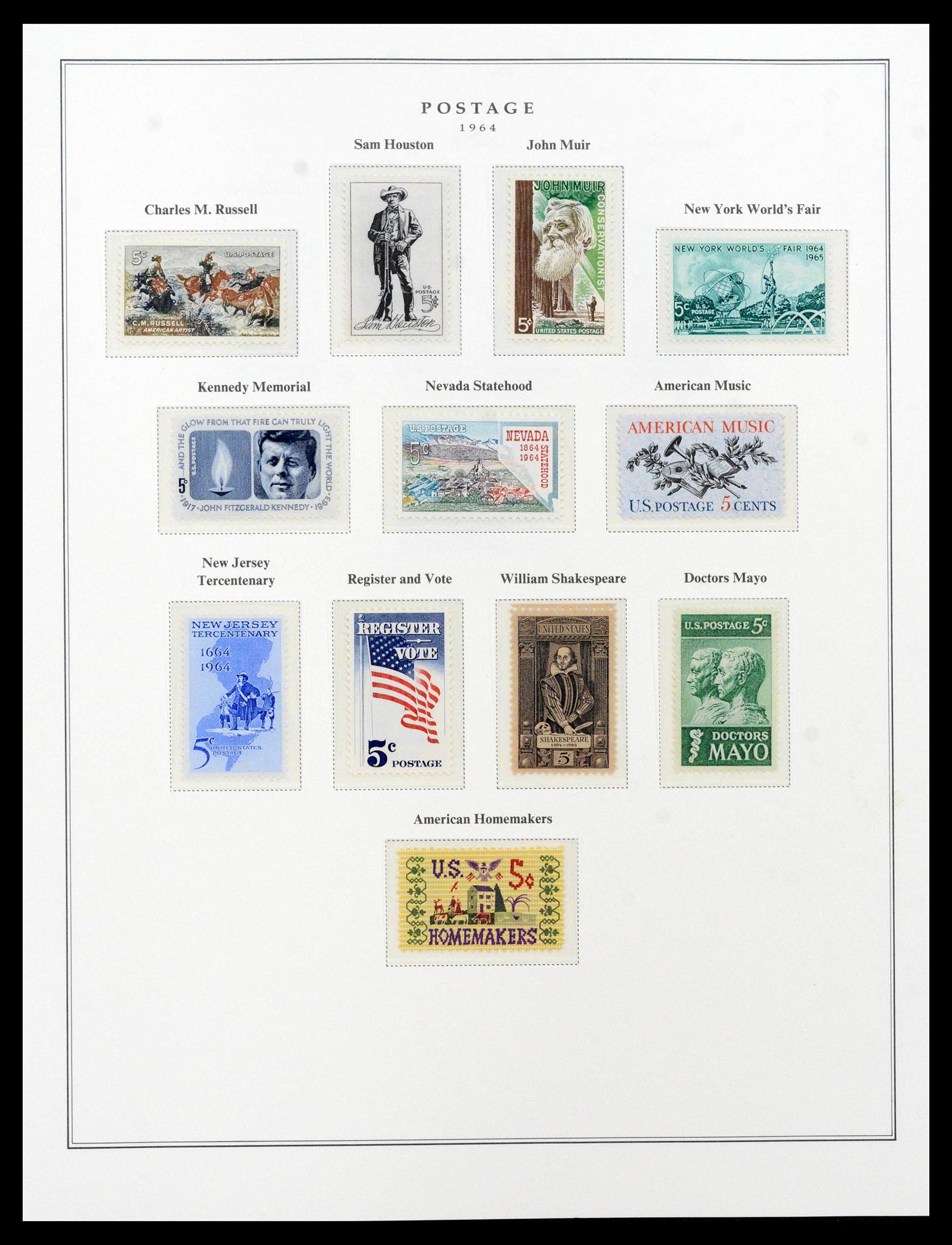 39443 0109 - Postzegelverzameling 39443 USA 1851-1976.