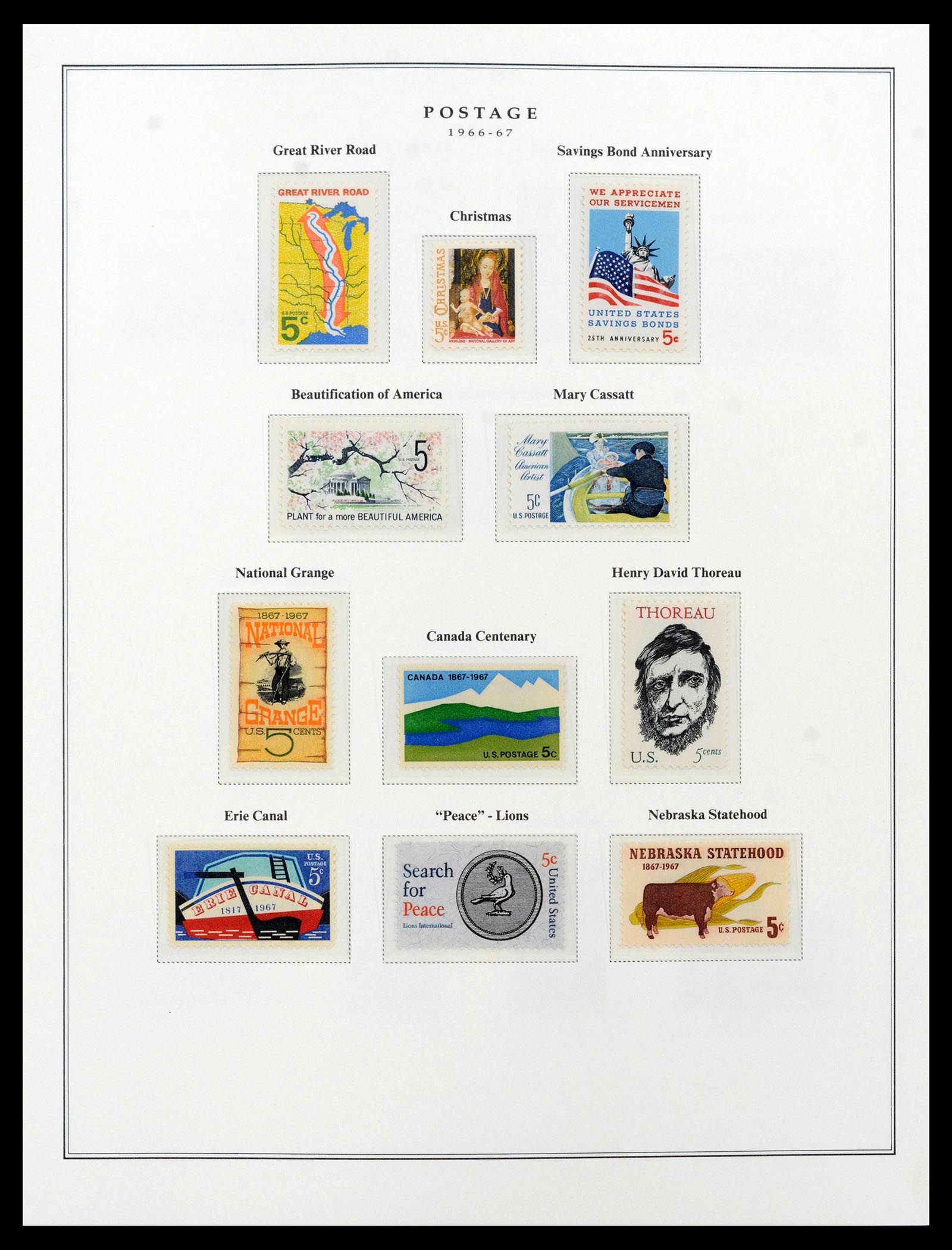 39443 0117 - Postzegelverzameling 39443 USA 1851-1976.