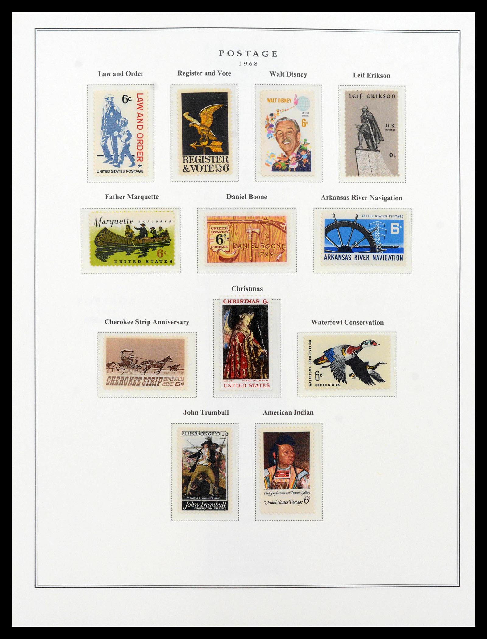 39443 0119 - Postzegelverzameling 39443 USA 1851-1976.